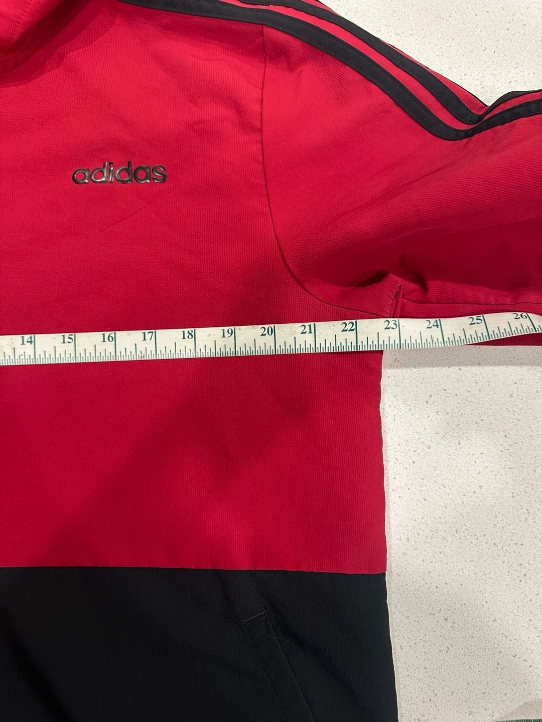 Adidas Full Zip Hooded Track Jacket Size M Red Black 6