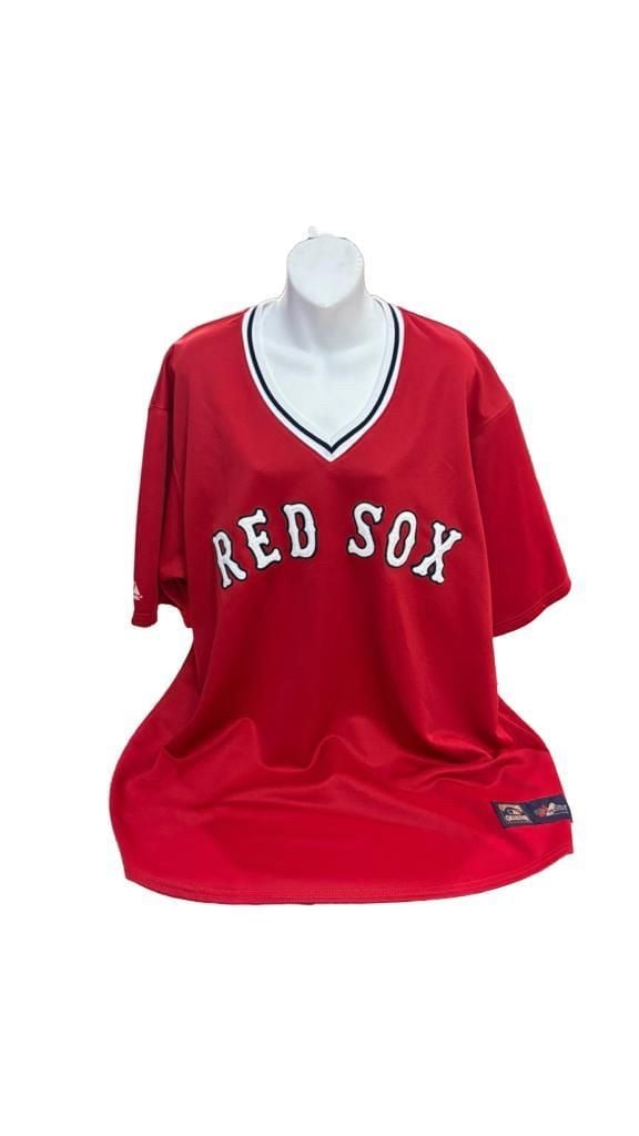 Majestic Boston Red Sox Cooperstown Collection Jersey Size 2X Red V-Neck 2