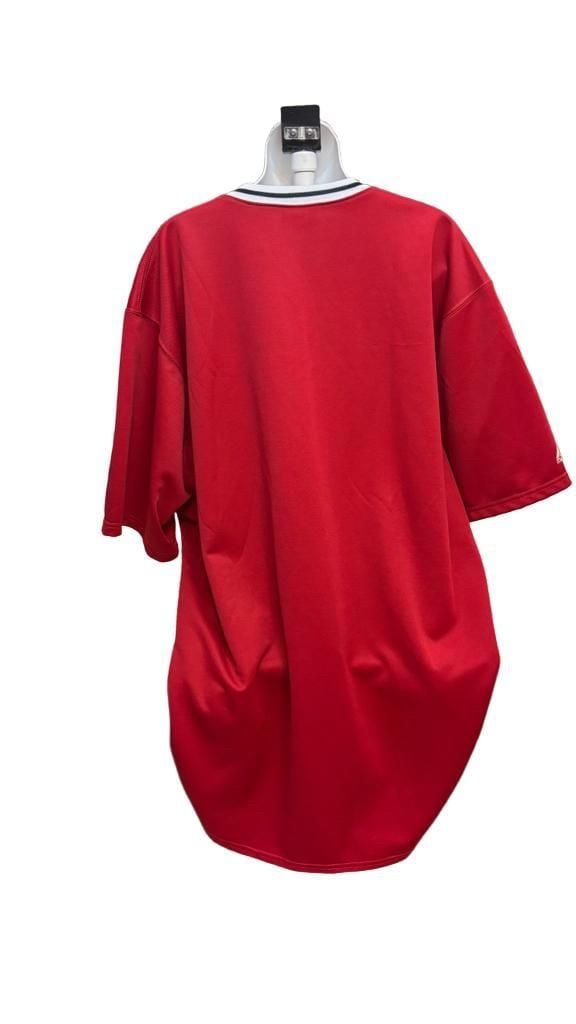 Majestic Boston Red Sox Cooperstown Collection Jersey Size 2X Red V-Neck 5