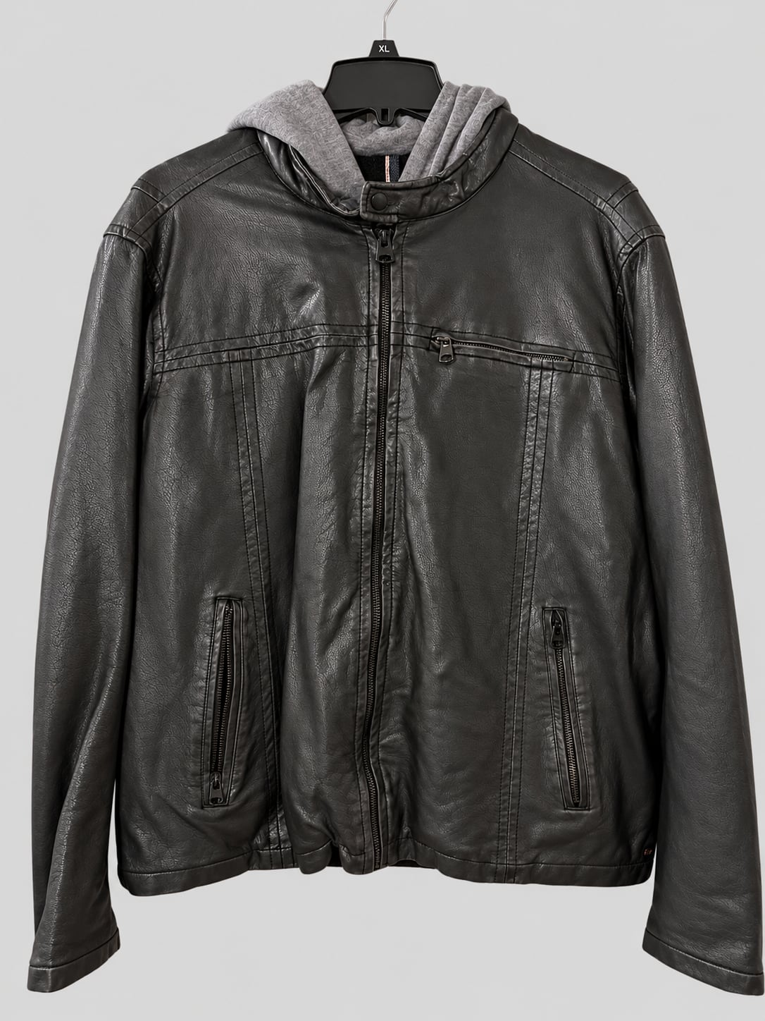 Levi's Faux Leather Moto Jacket Size L 2