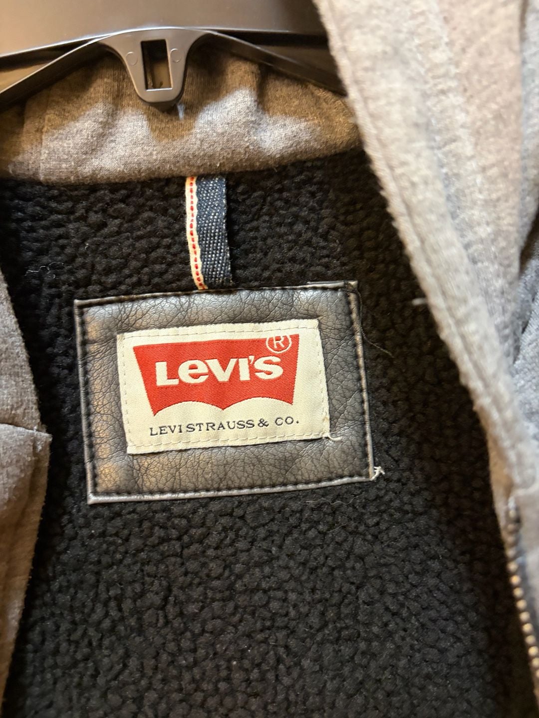 Levi's Faux Leather Moto Jacket Size L 7