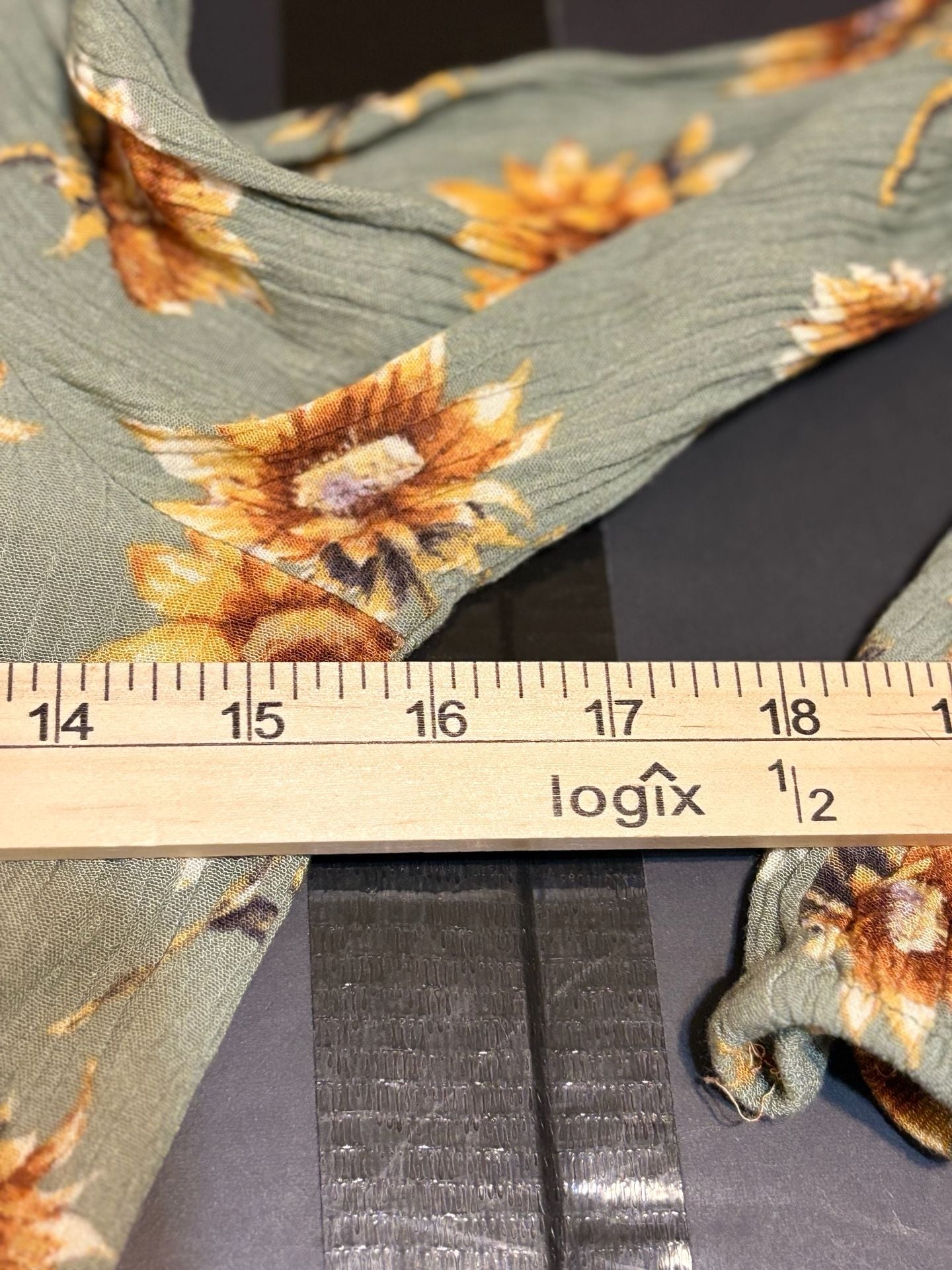 Forever 21 Sunflower Romper Size S Long Sleeve Green Floral 4