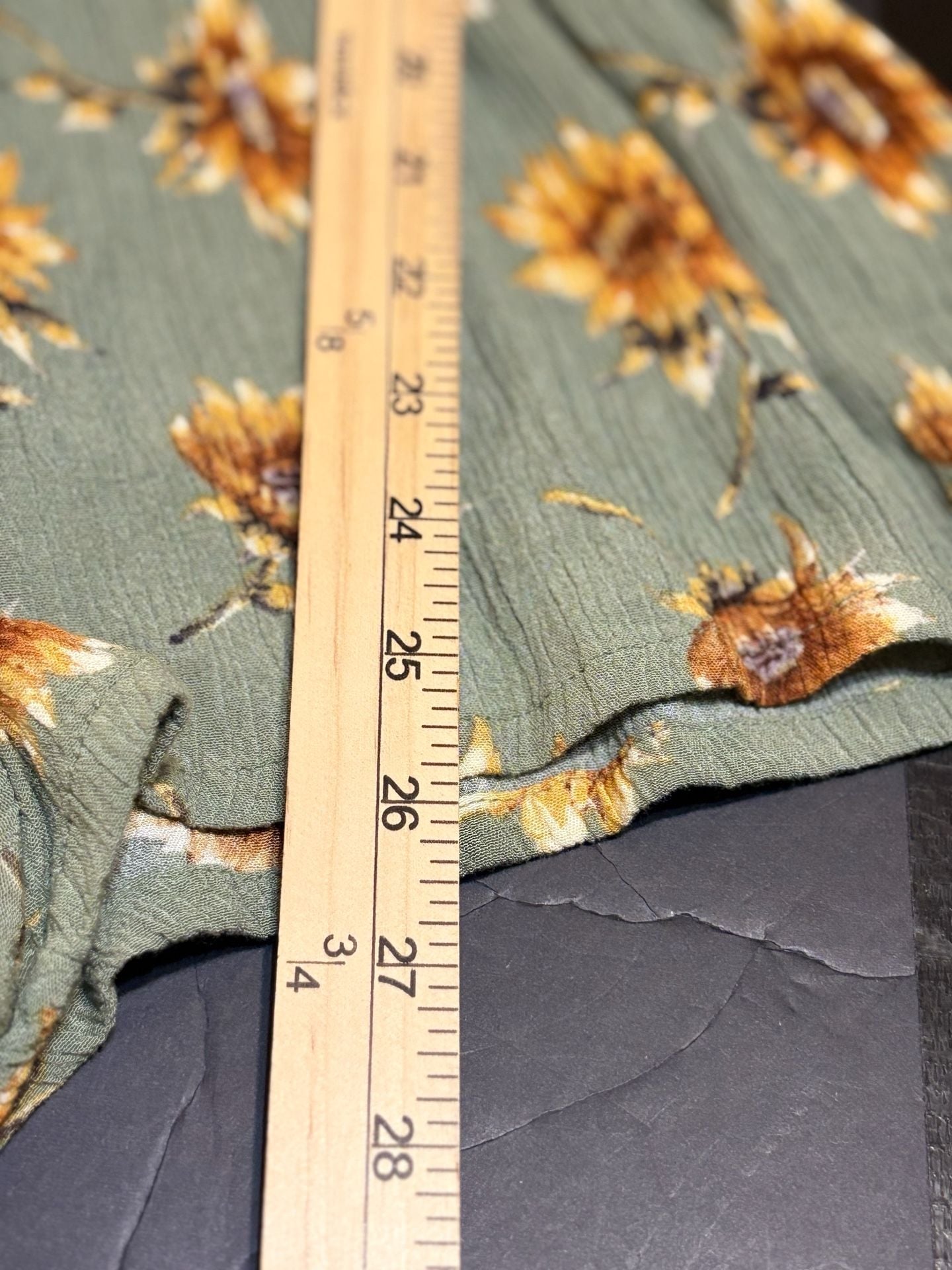 Forever 21 Sunflower Romper Size S Long Sleeve Green Floral 5