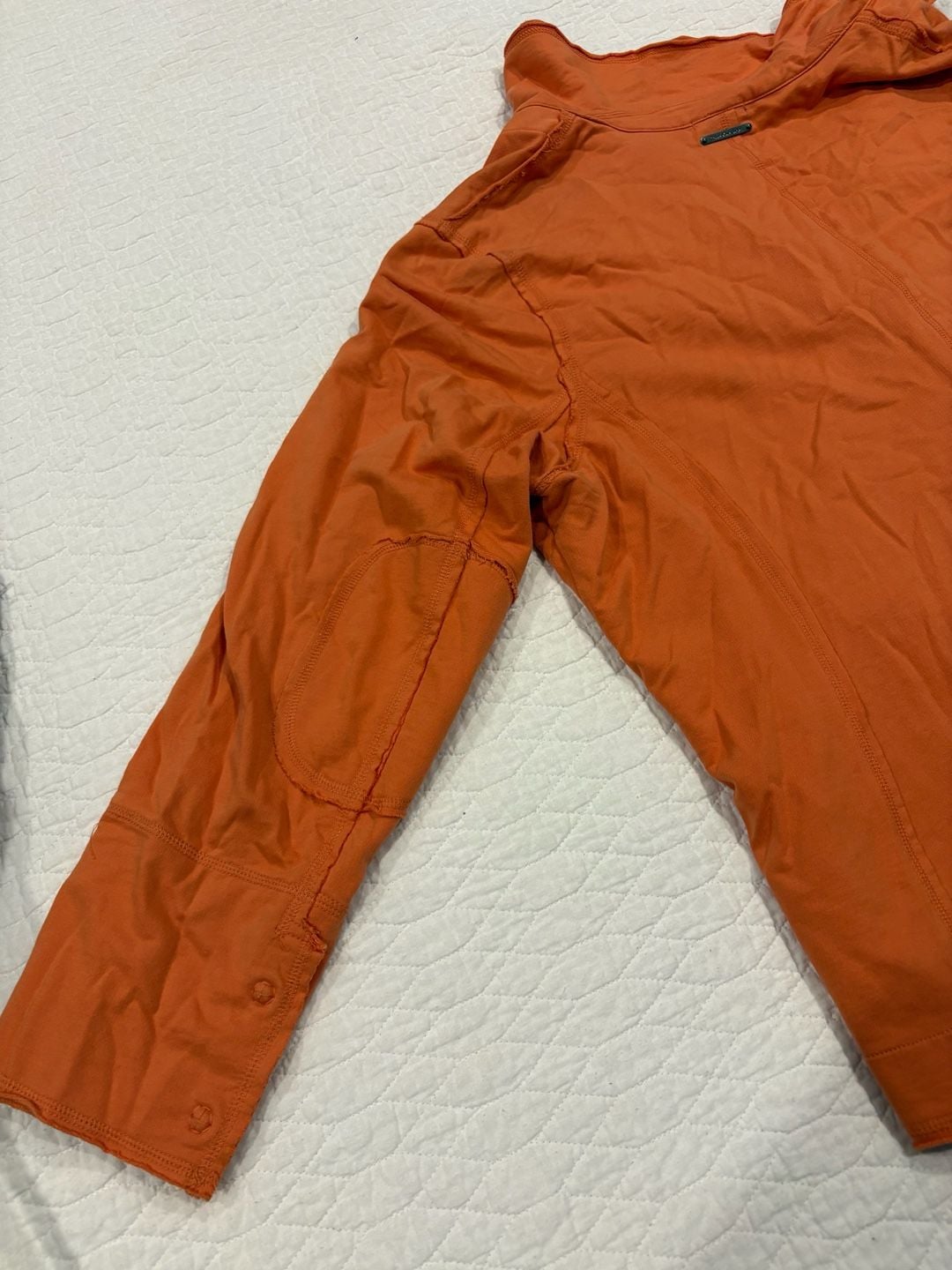 Calvin Klein Jeans Women’s XL Orange Utility Blazer Jacket Stretch Button Front 9