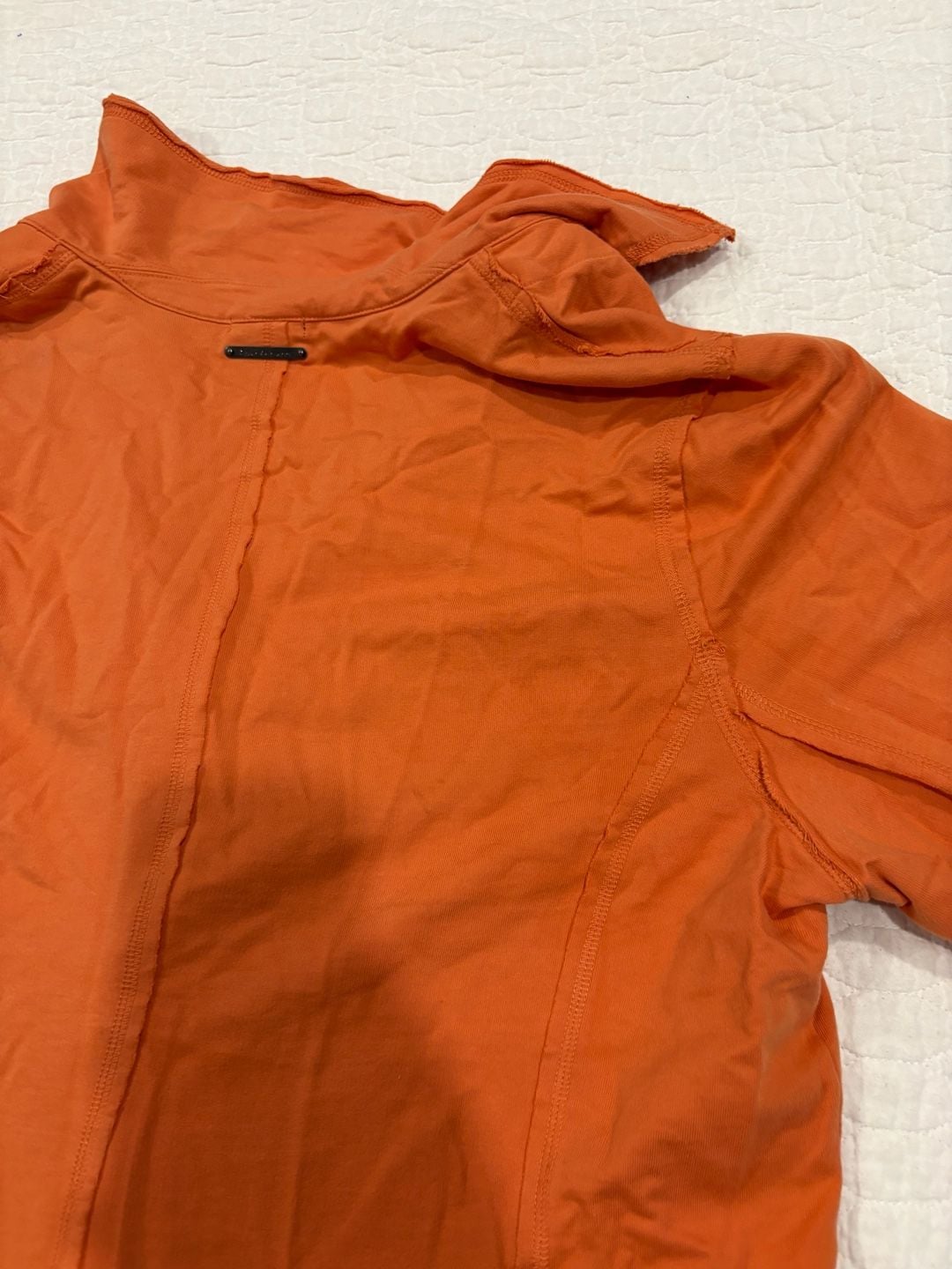 Calvin Klein Jeans Women’s XL Orange Utility Blazer Jacket Stretch Button Front 12