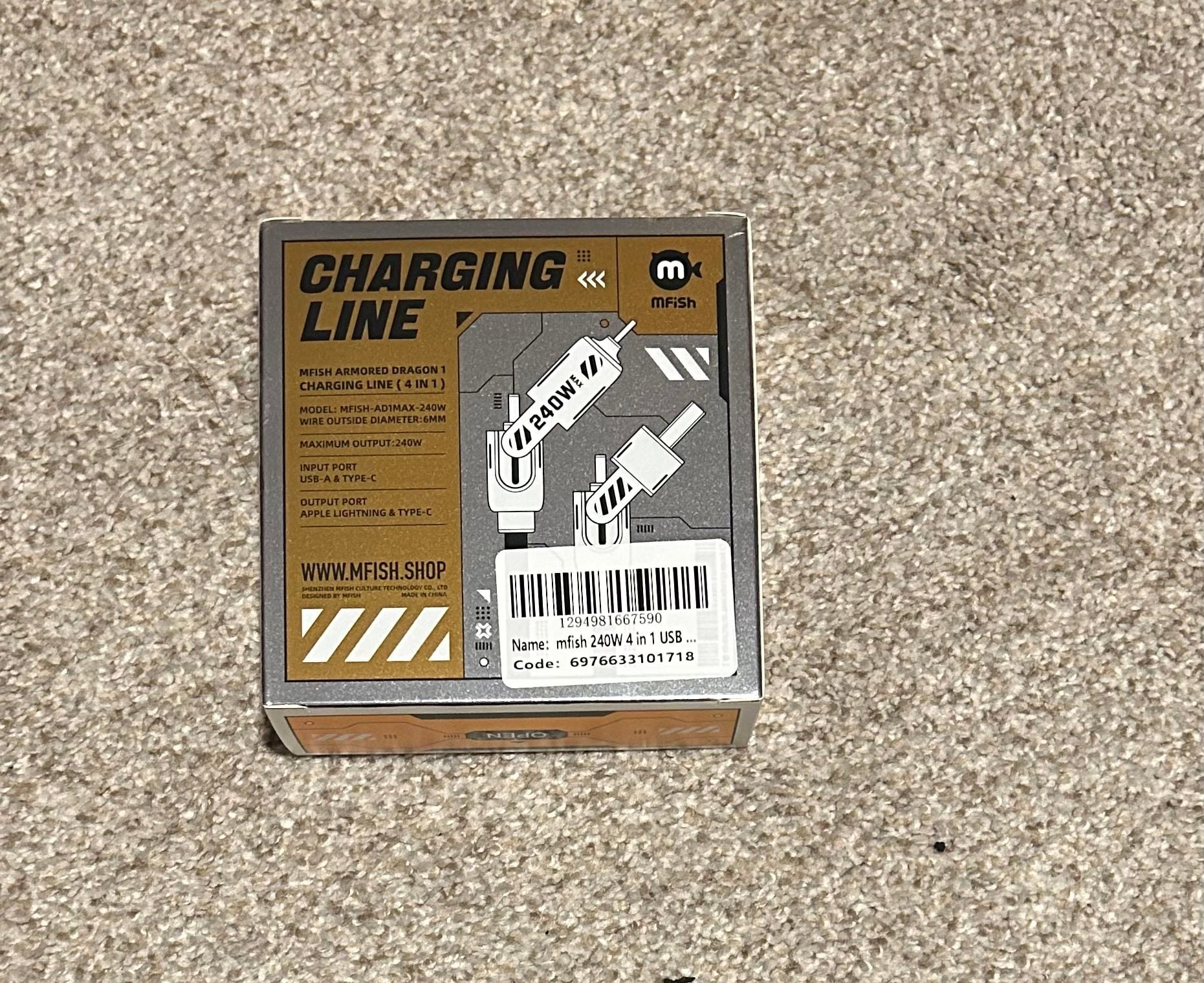 MFish Armored Dragon 1 Charging Line 4-in-1 240W 2
