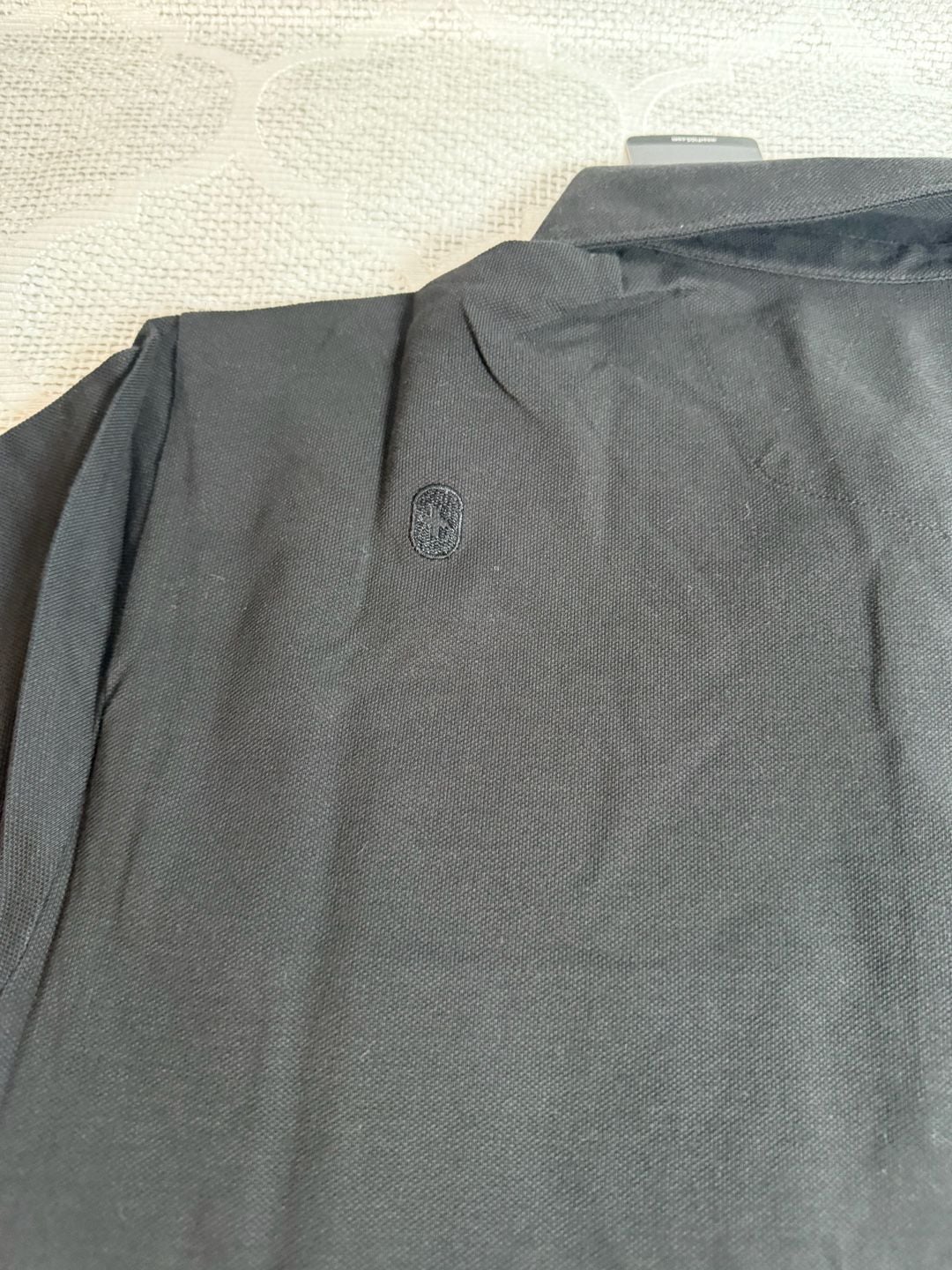 Figs Men’s Technical Pique Polo Scrub Top Size Small Black 4