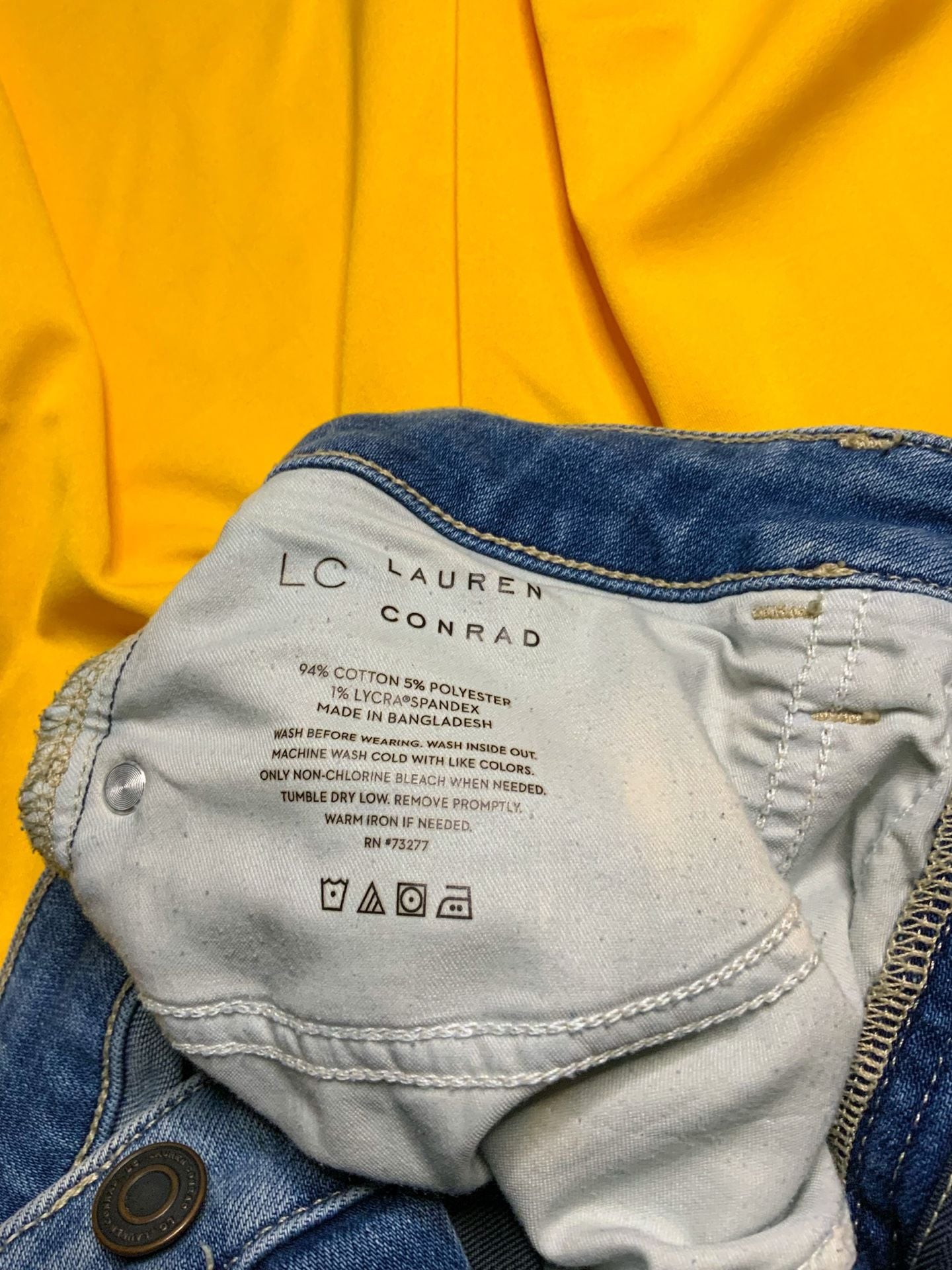 LC Lauren Conrad High Rise Cut Off Short Women Size 6 Blue Denim 4