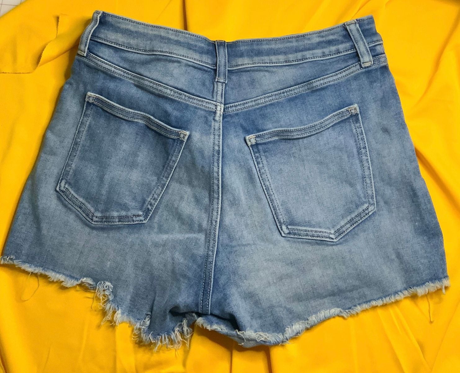 LC Lauren Conrad High Rise Cut Off Short Women Size 6 Blue Denim 5