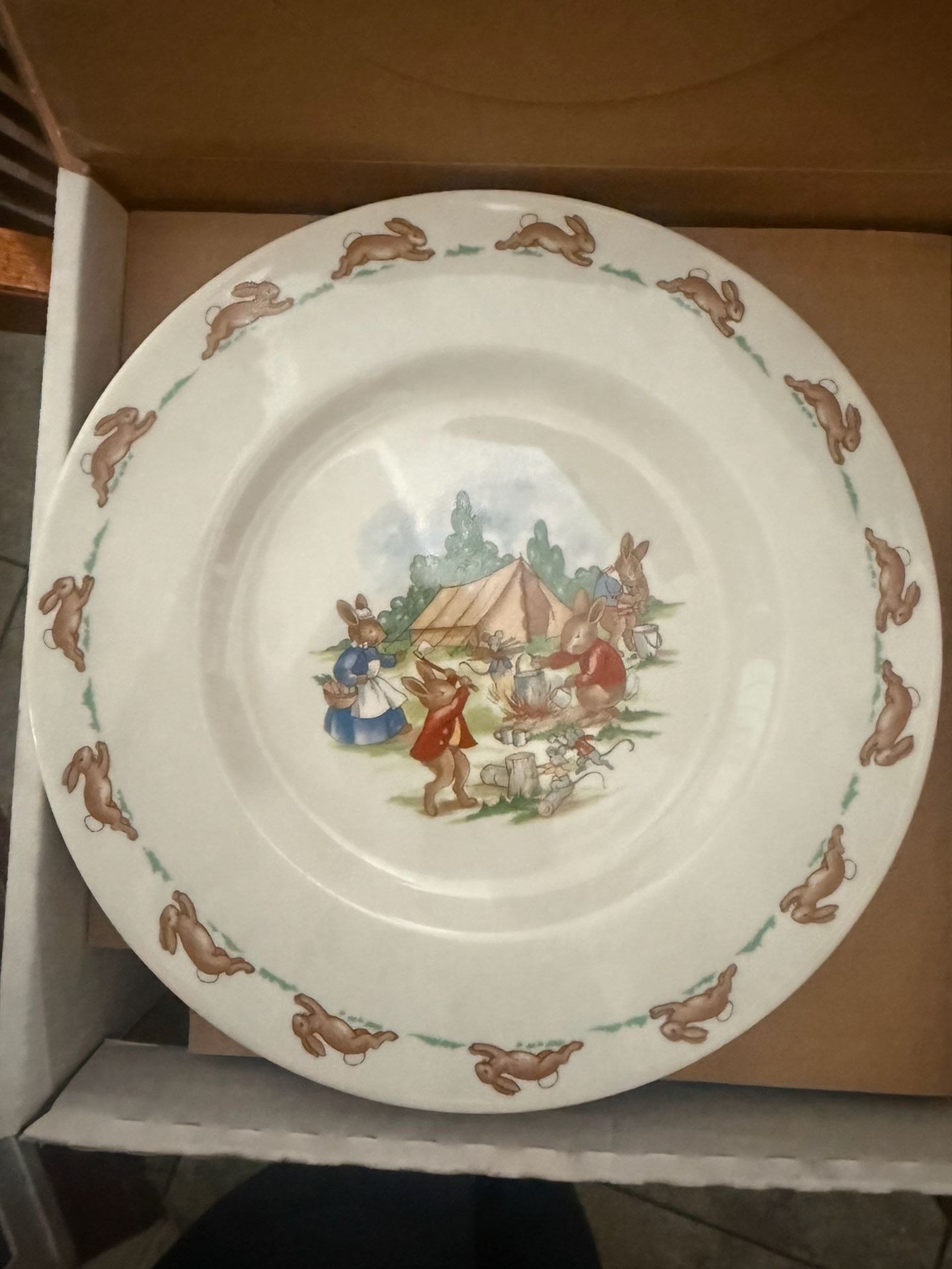 Royal Doulton Bunnykins 3 Piece Child Set English Fine Bone China Plate Bowl Mug Box 2