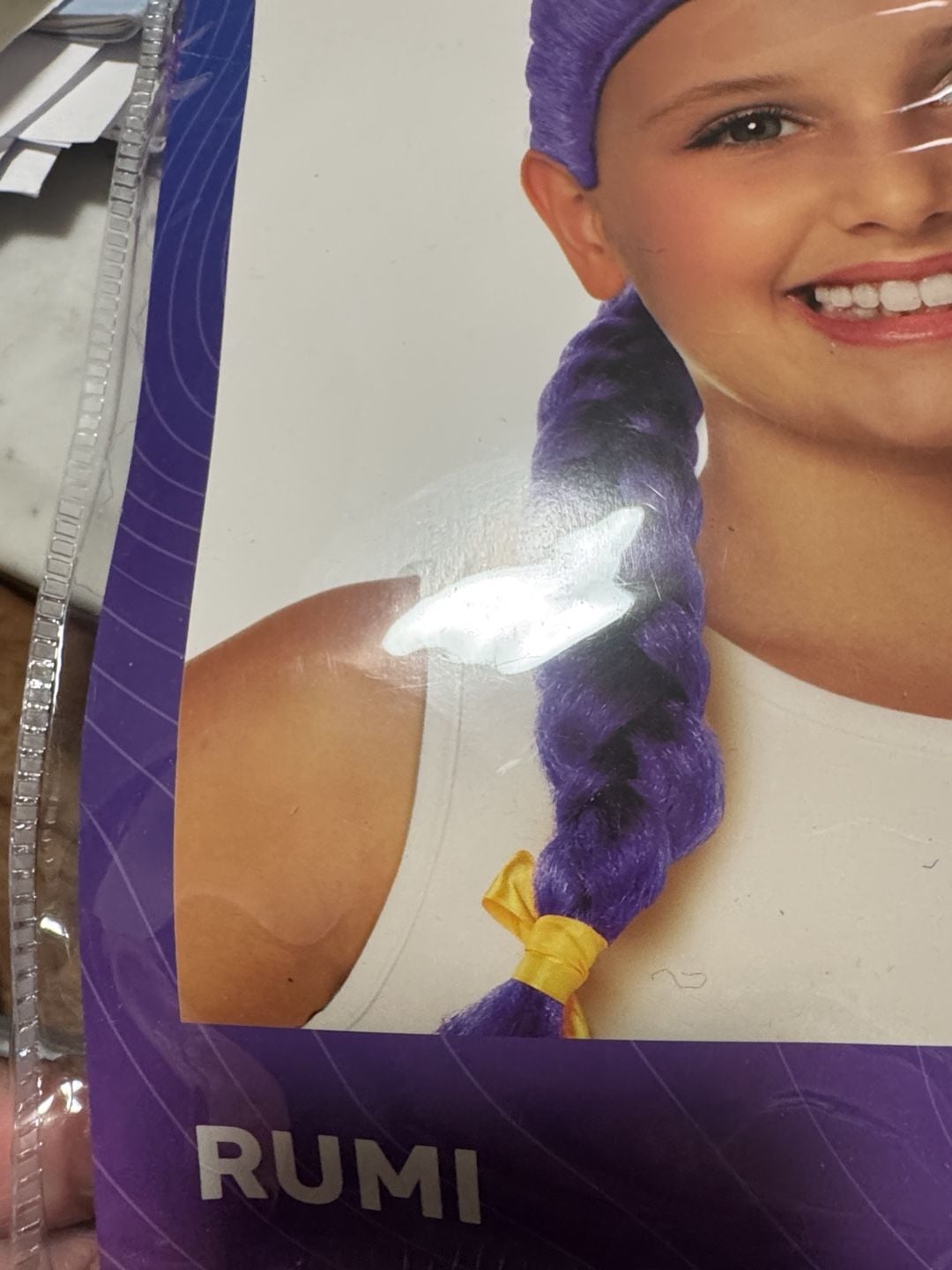 Spirit Halloween Netflix Kpop Demon Hunters Rumi Costume Wig Purple 4