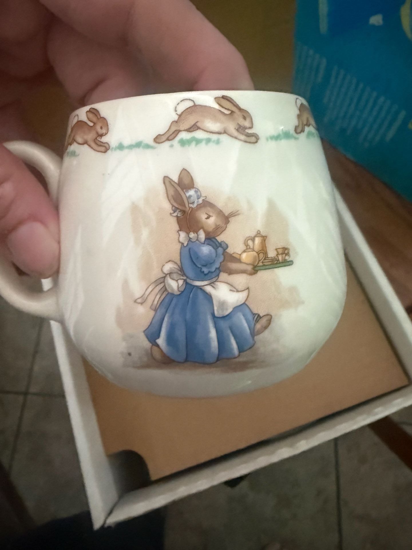 Royal Doulton Bunnykins 3 Piece Child Set English Fine Bone China Plate Bowl Mug Box 8