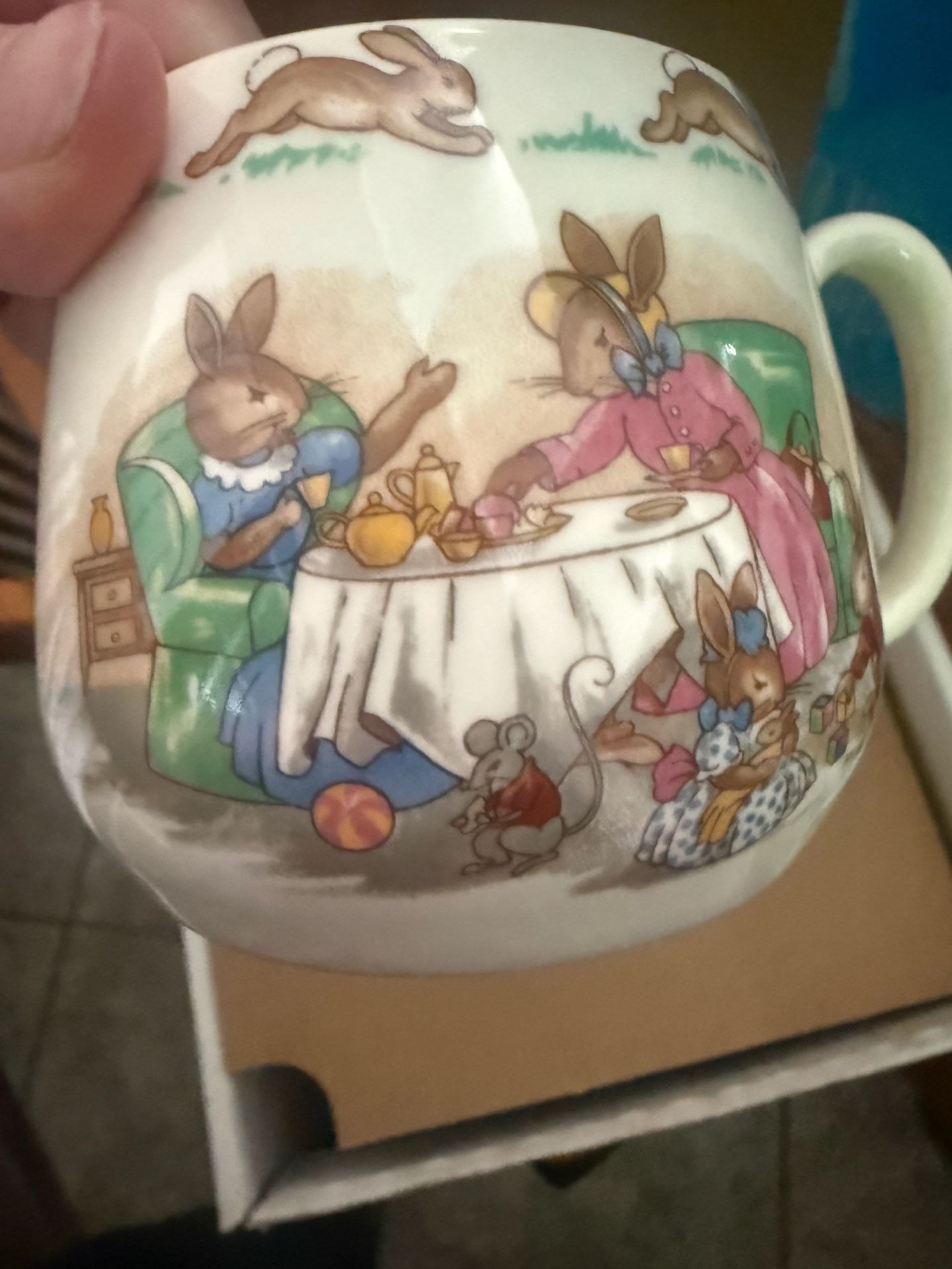 Royal Doulton Bunnykins 3 Piece Child Set English Fine Bone China Plate Bowl Mug Box 7