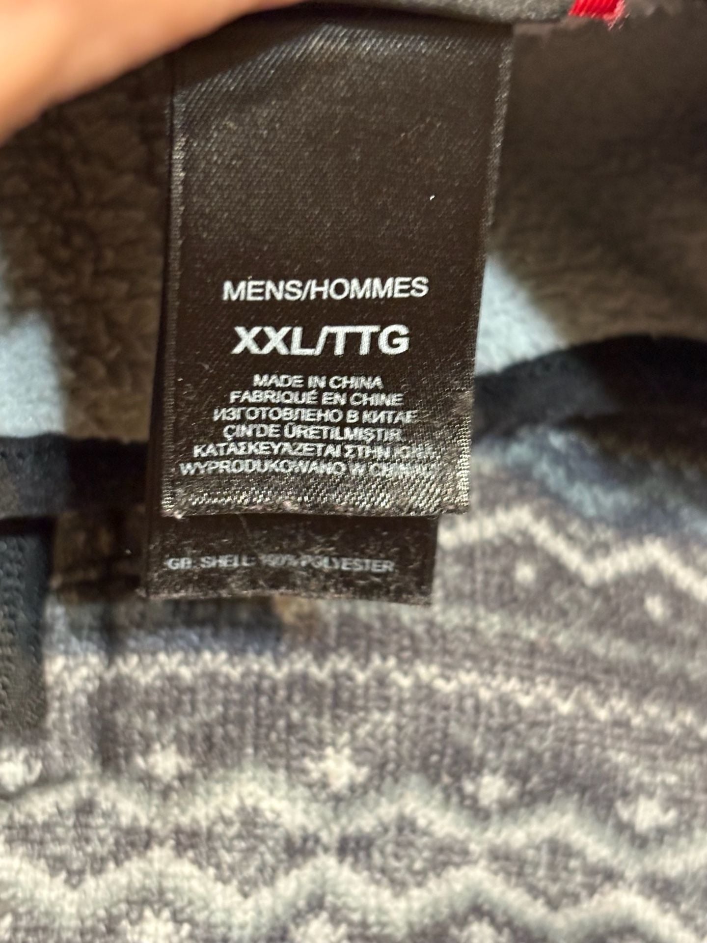The North Face 1/4 Zip Fleece Pullover XXL/TTG Gray Fair Isle Pattern 4