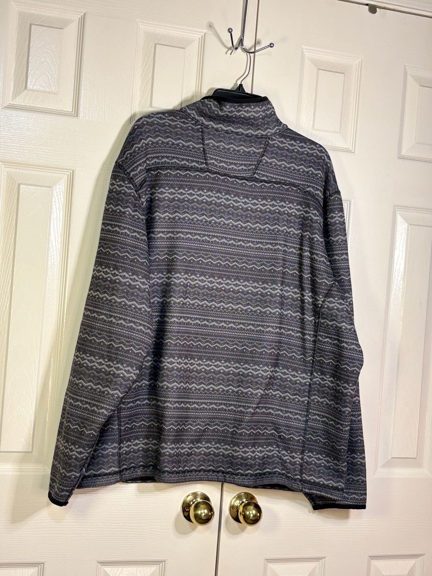 The North Face 1/4 Zip Fleece Pullover XXL/TTG Gray Fair Isle Pattern 9