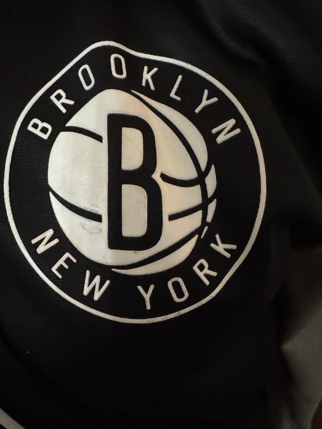 NBA Brooklyn Nets Track Jacket Black White Full Zip Women’s Small 3