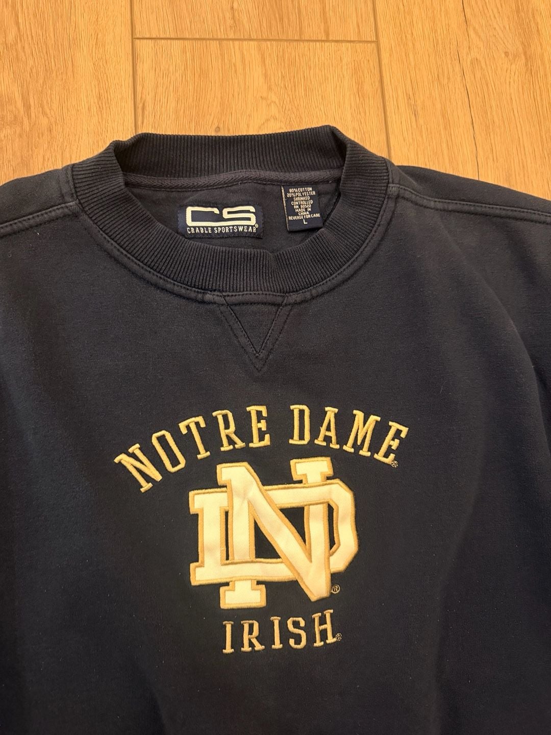 Crable Sportswear Notre Dame Sweatshirt Size L 3