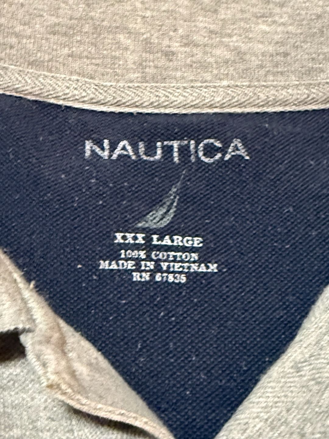 Nautica Sailboat Polo Shirt XXX Large Gray Cotton Graphic 3