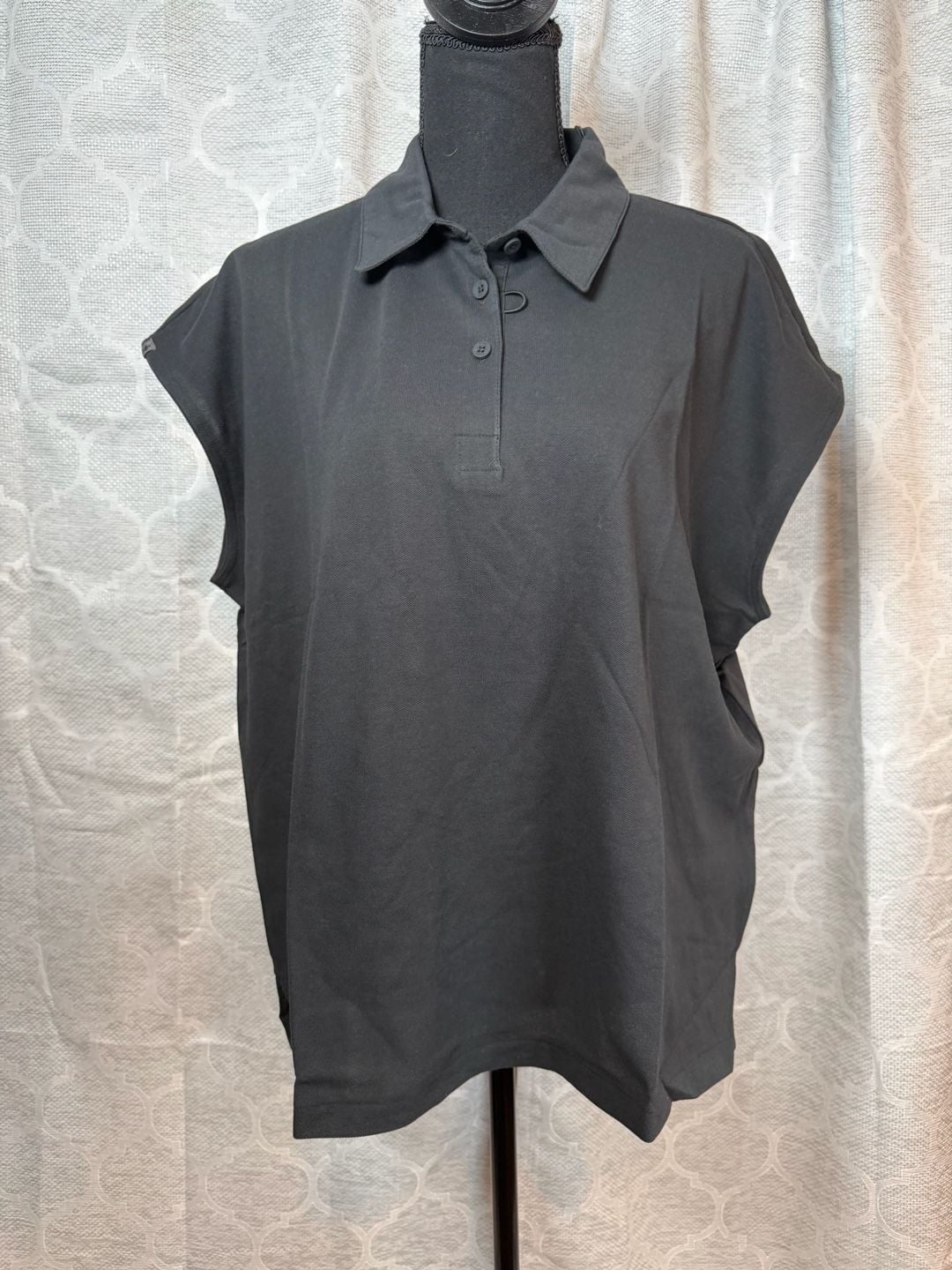 Figs Women’s Pro Ella Scrub Polo Size XL Black Technical Pique 2