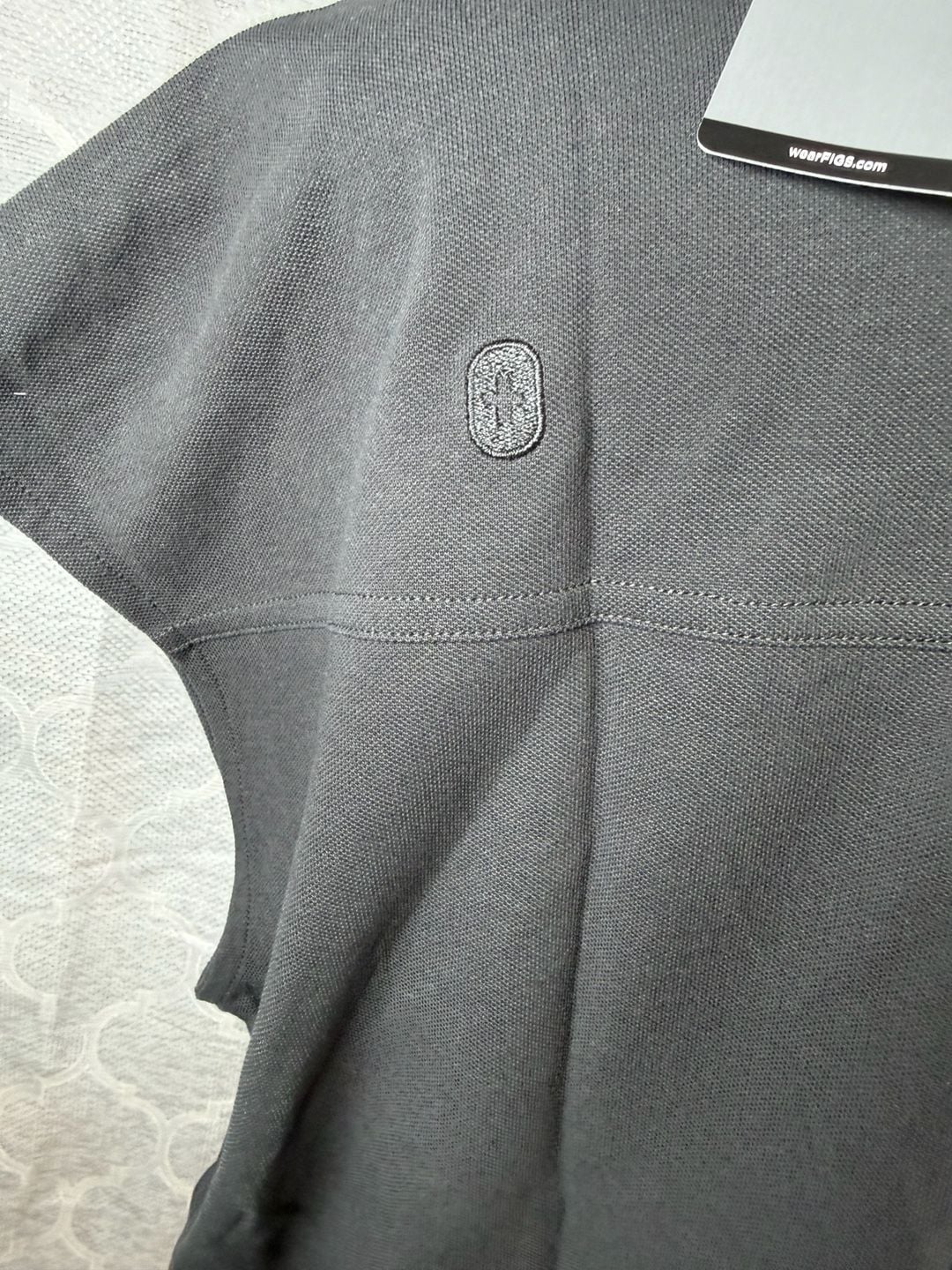 Figs Women’s Pro Ella Scrub Polo Size XL Black Technical Pique 5