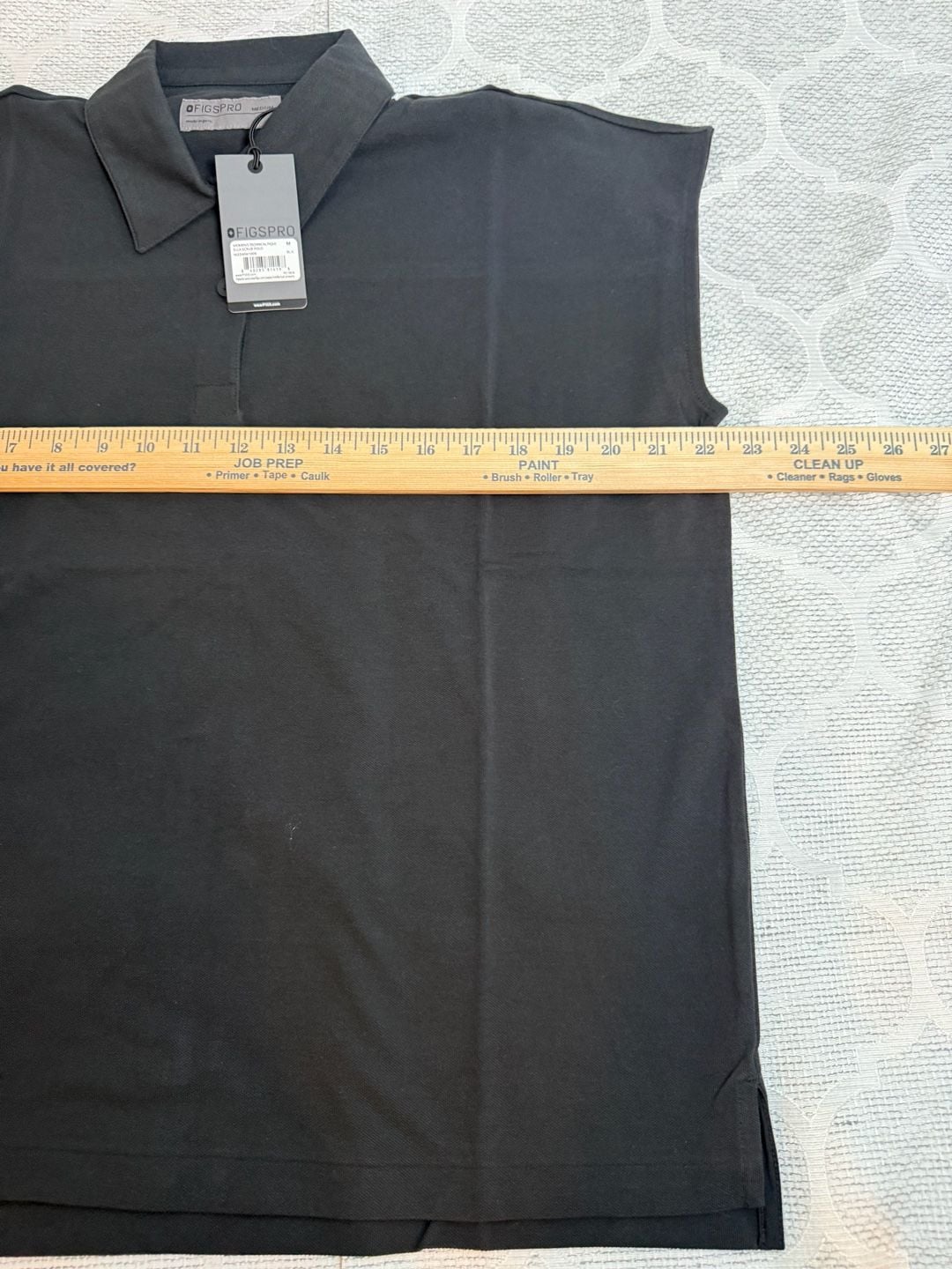 Figs Women’s Pro Ella Scrub Polo Size XL Black Technical Pique 8