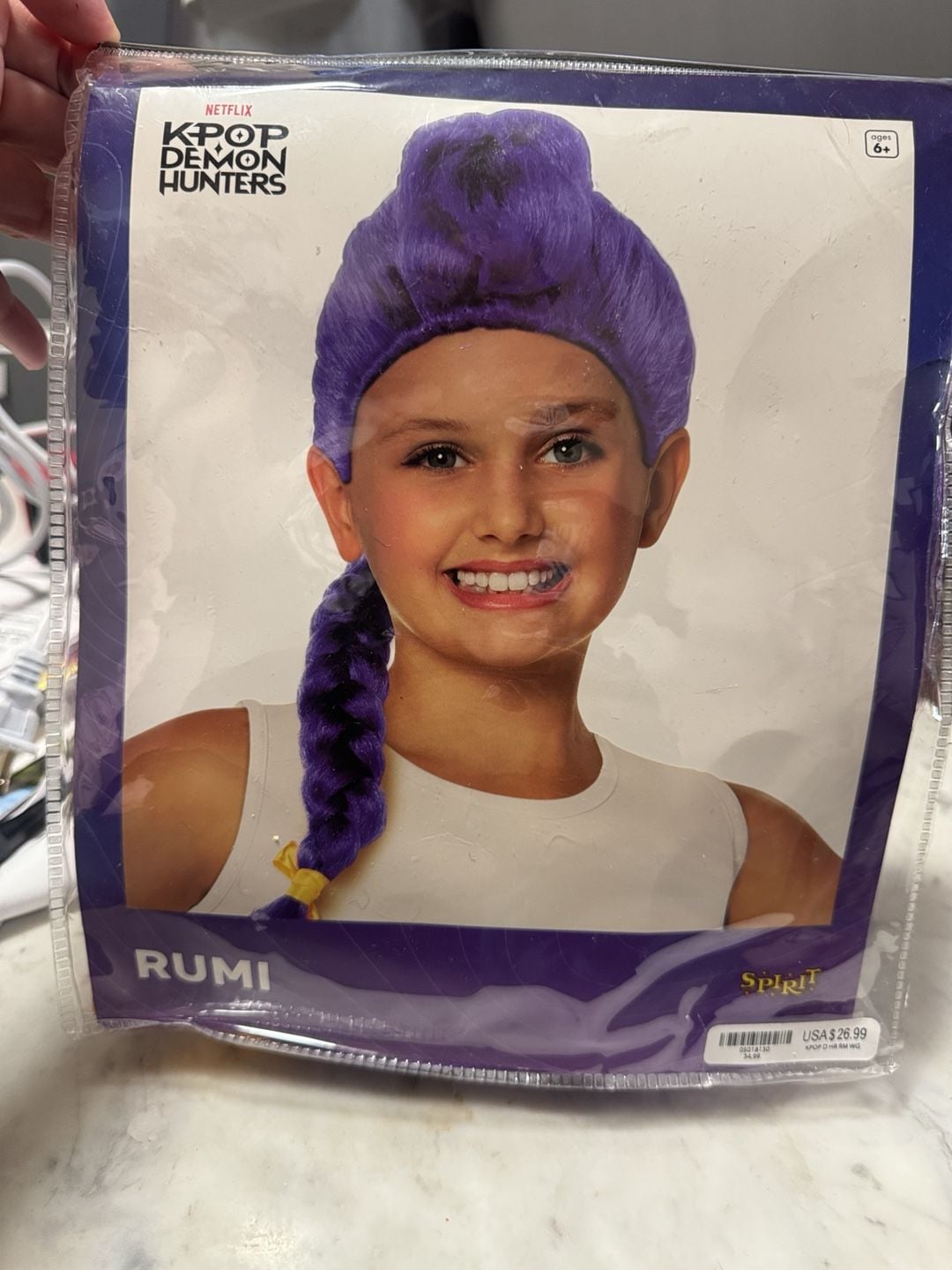 Spirit Halloween Netflix Kpop Demon Hunters Rumi Costume Wig Purple 1