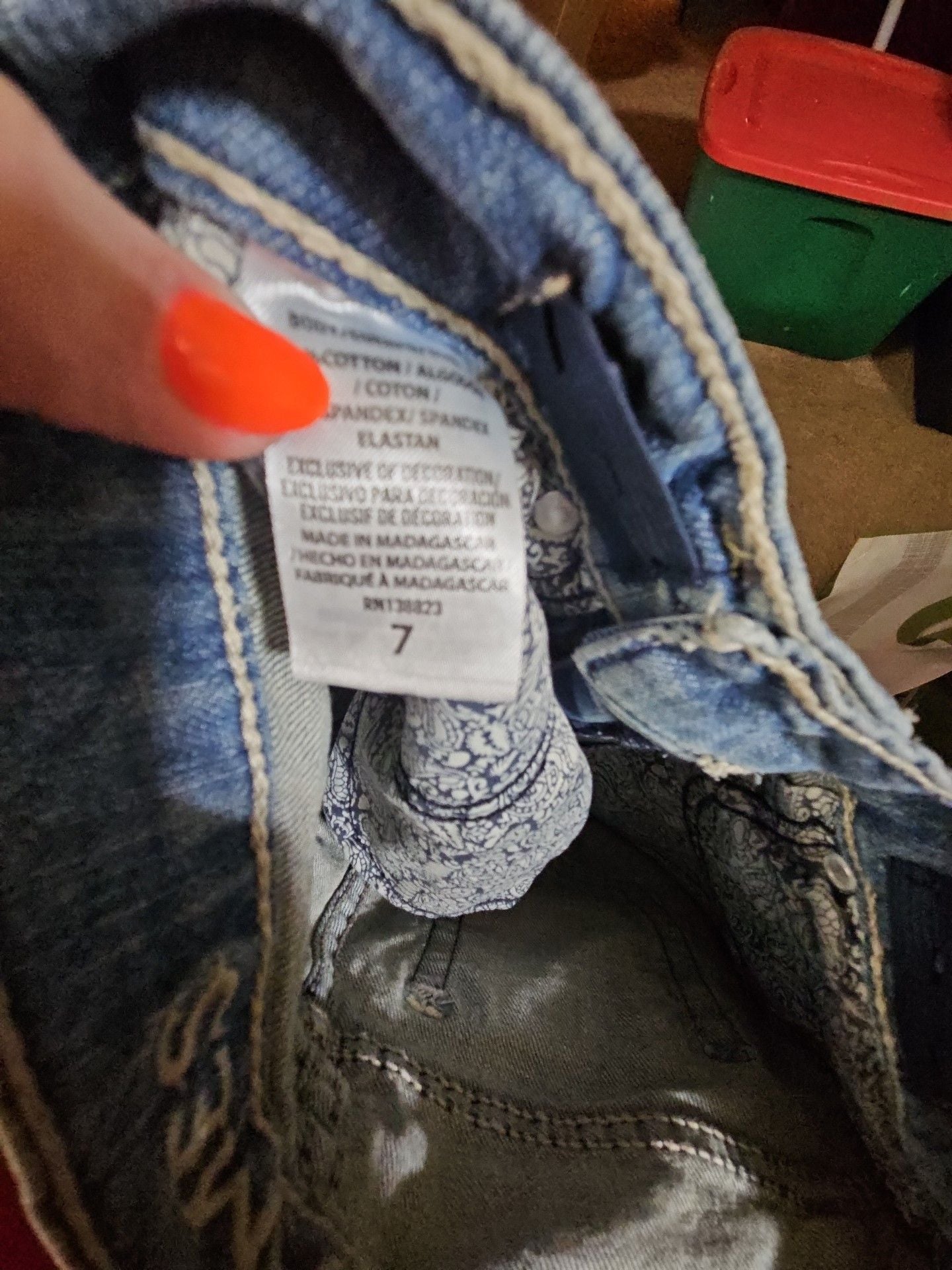 Cody James Straight Jeans Size 7 Light Wash Blue Denim 6