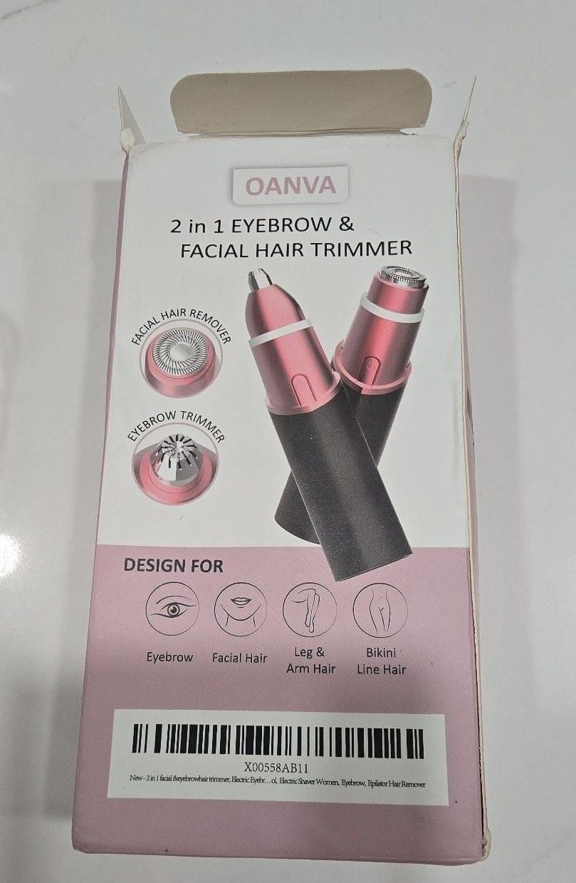 Oanva 2-in-1 Eyebrow & Facial Hair Trimmer 6