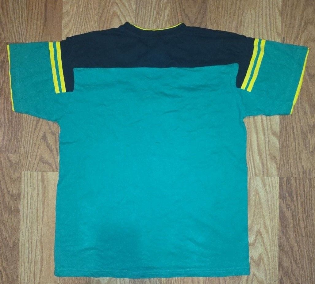 LMS Jamaica T-Shirt Green Black Yellow Flag Graphic 4