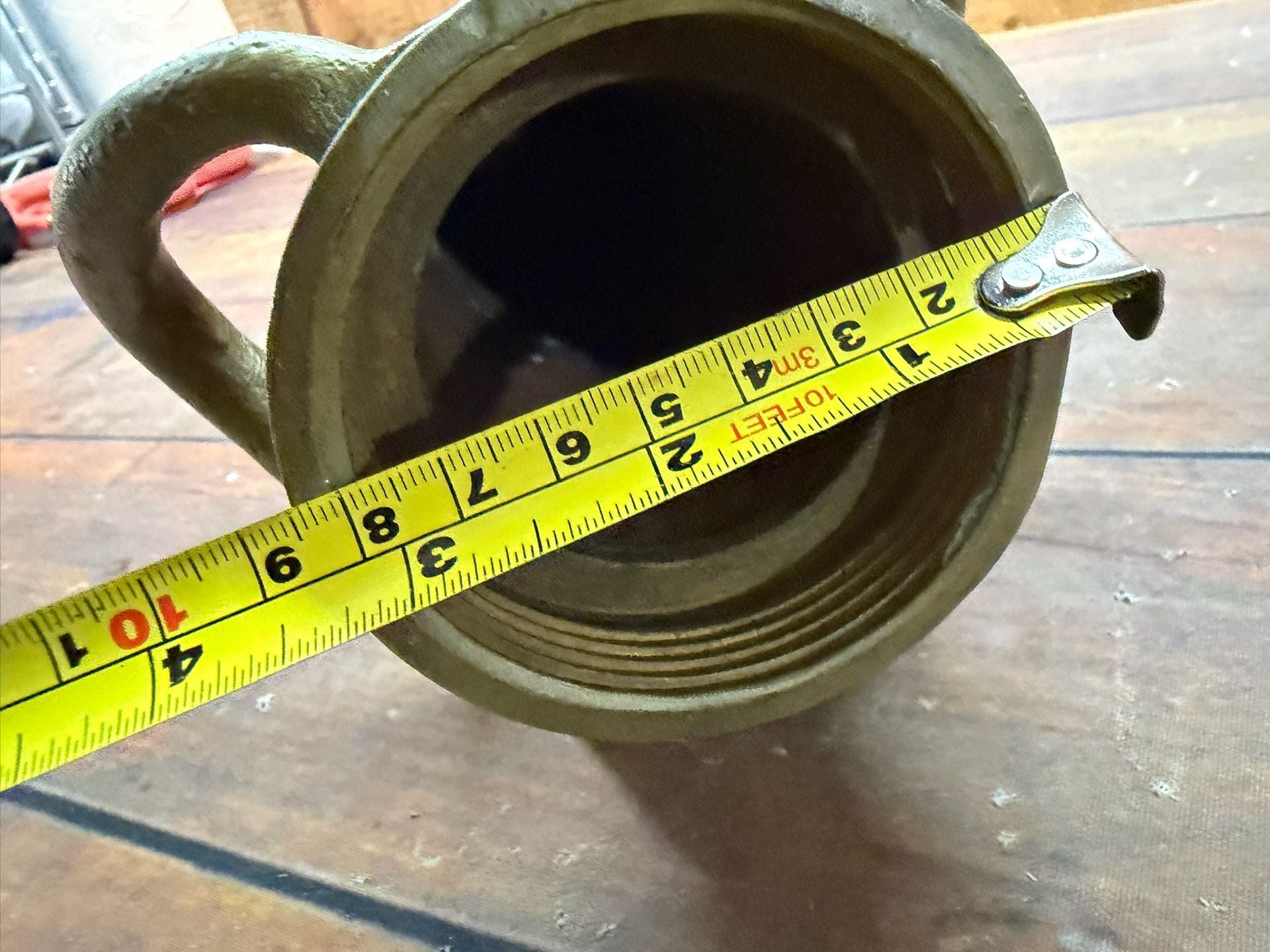Vintage Boston Coupling Co Brass Fire Hose Nozzle Playpipe 30” Red Wrapped 7