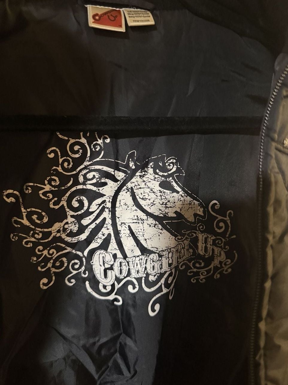 Cowgirl Up Quilted Rhinestone Vest Black 4