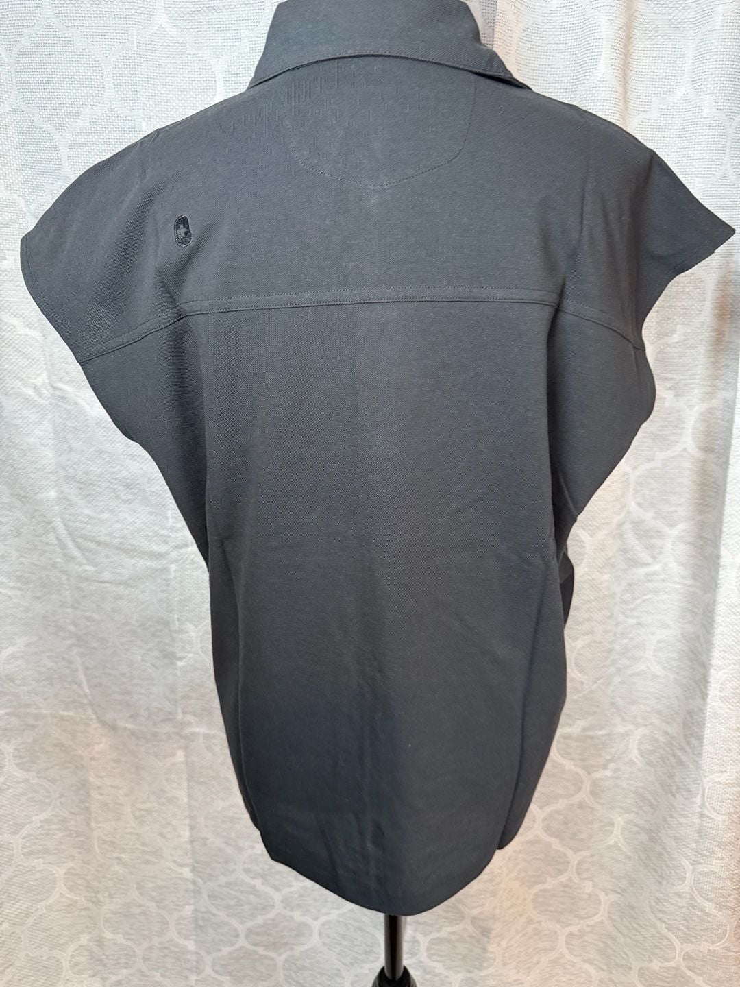 FIGS Women’s Technical Pique Ella Scrub Polo Size M Black New 3