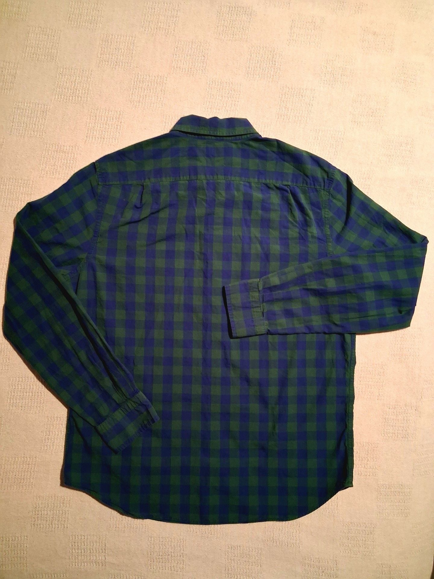 Nautica Plaid Button Down Shirt Size M Green Blue Long Sleeve 8