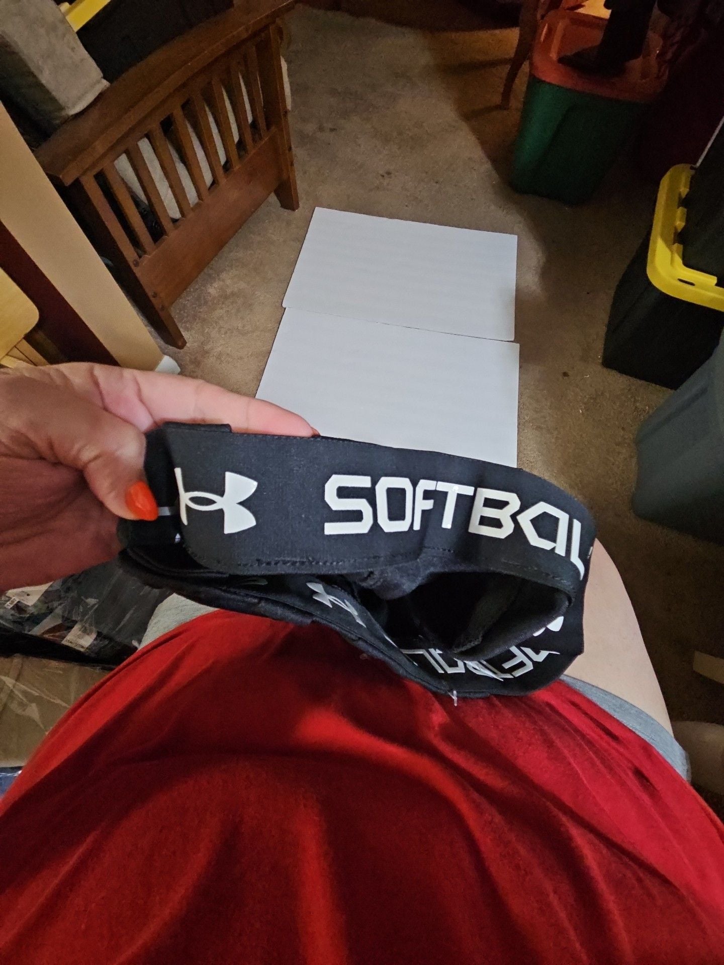 Under Armour Softball Pants Size YM Black 4