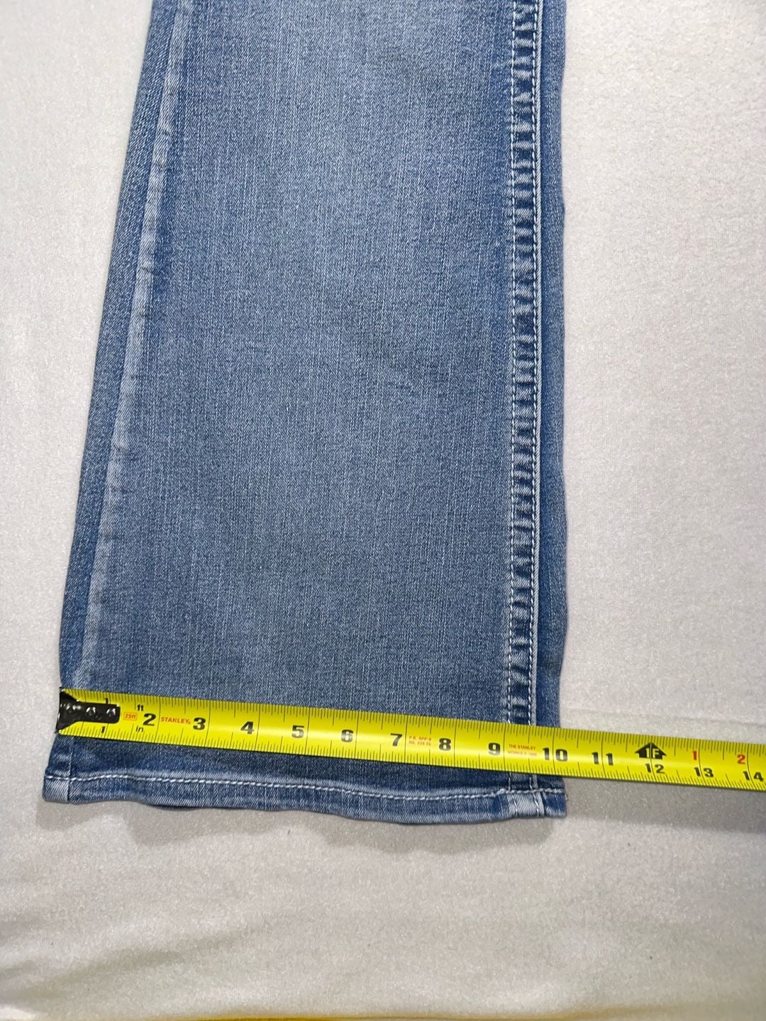 Sky Flare Jeans Embellished Pockets Blue Wash 9