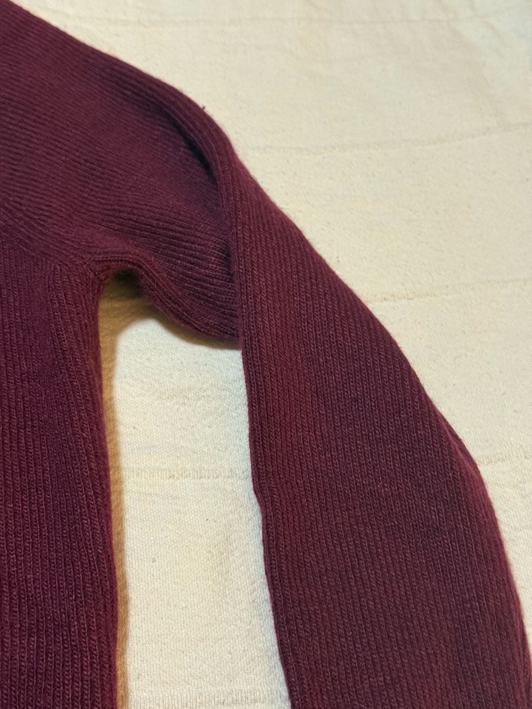 Apt. 9 Open Cardigan Sweater Size M Burgundy Ribbed Collar 5