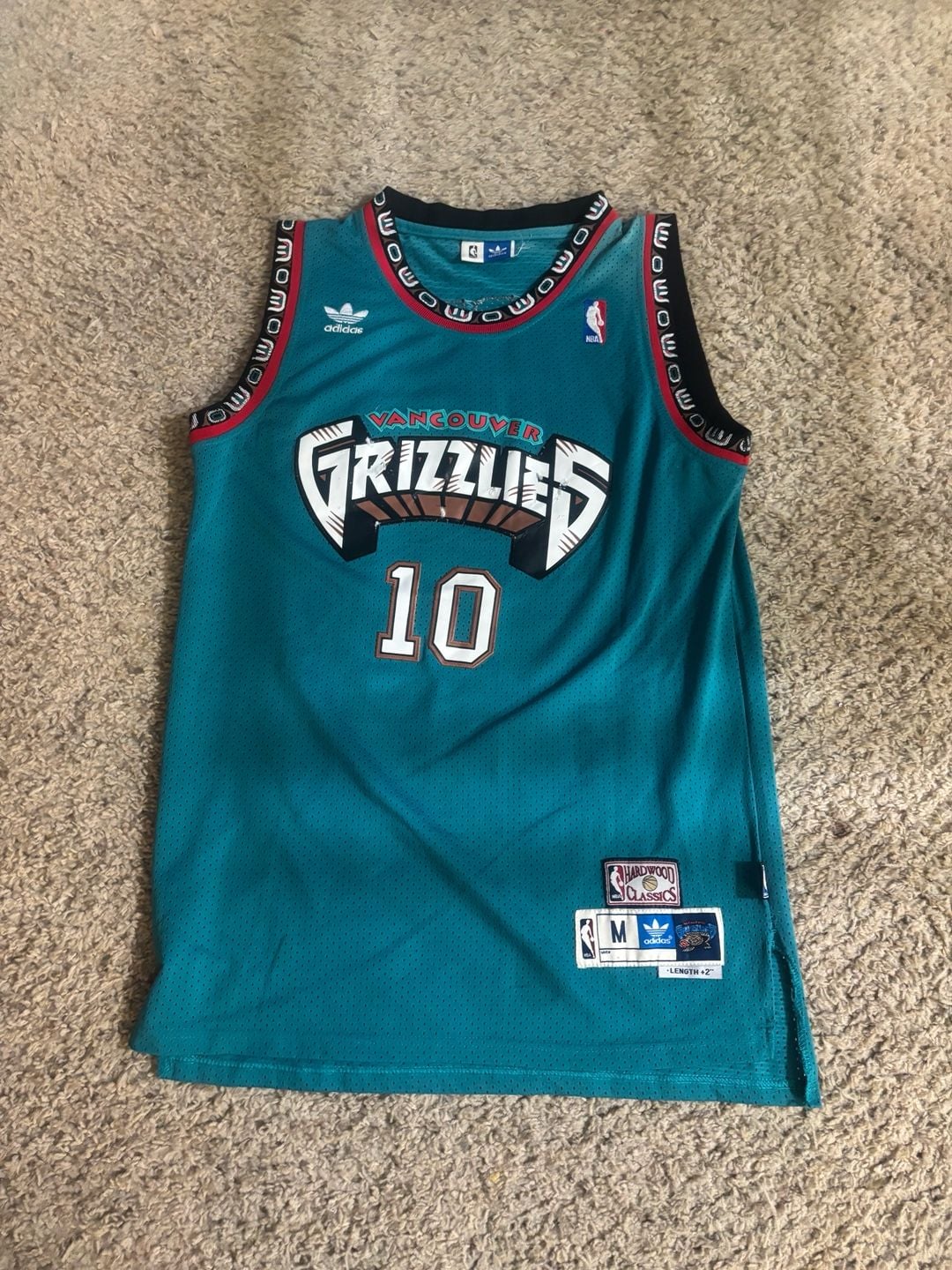 Adidas Vancouver Grizzlies Mike Bibby Hardwood Classics Jersey Size M 2