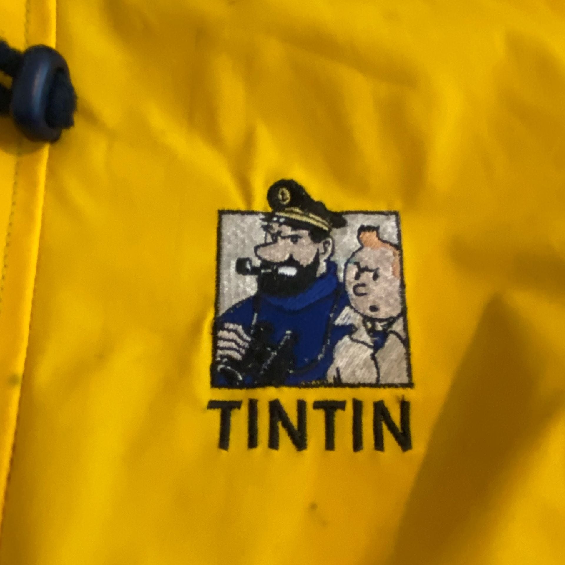 Tintin Yellow Rain Jacket Graphic Logo Outerwear 4