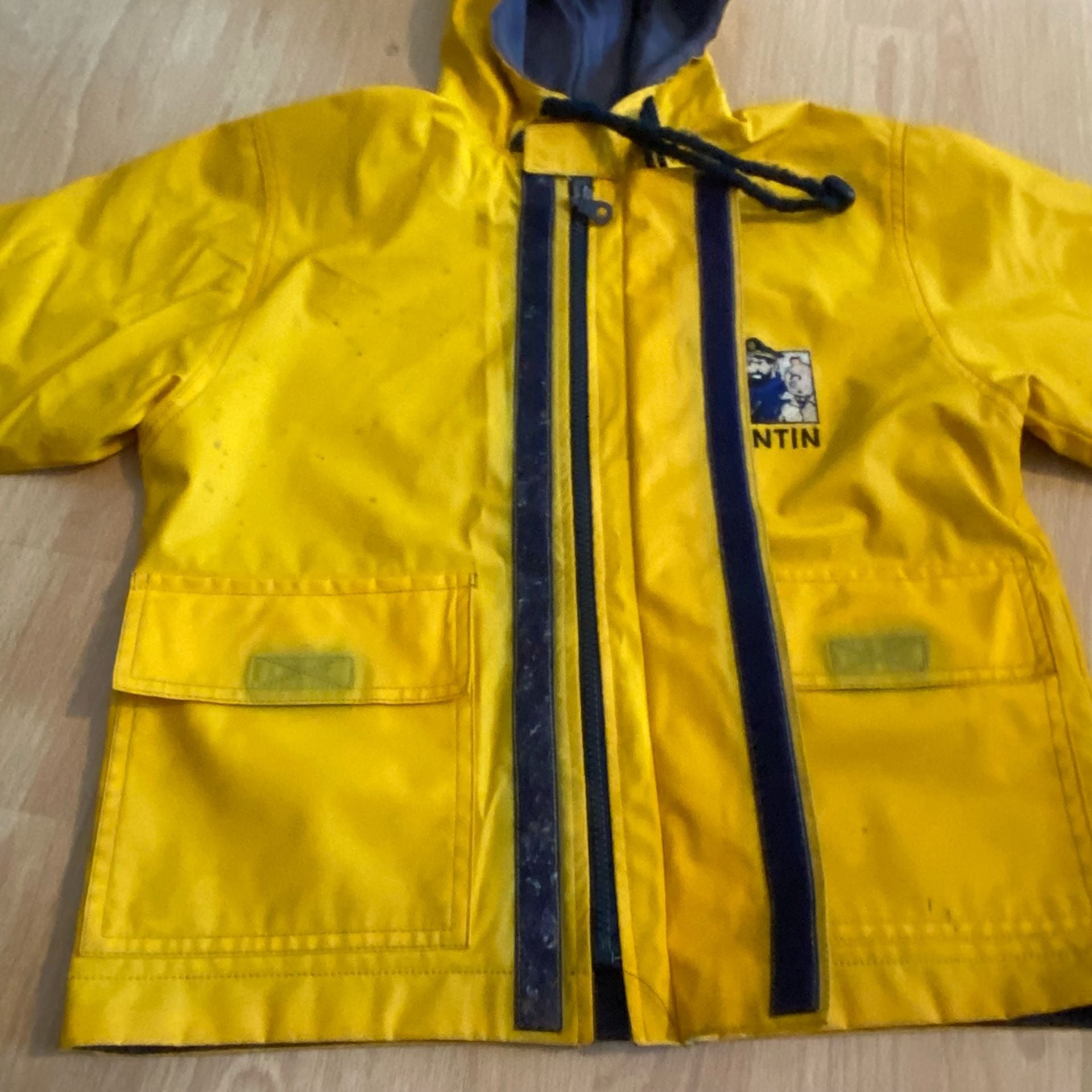 Tintin Yellow Rain Jacket Graphic Logo Outerwear 7