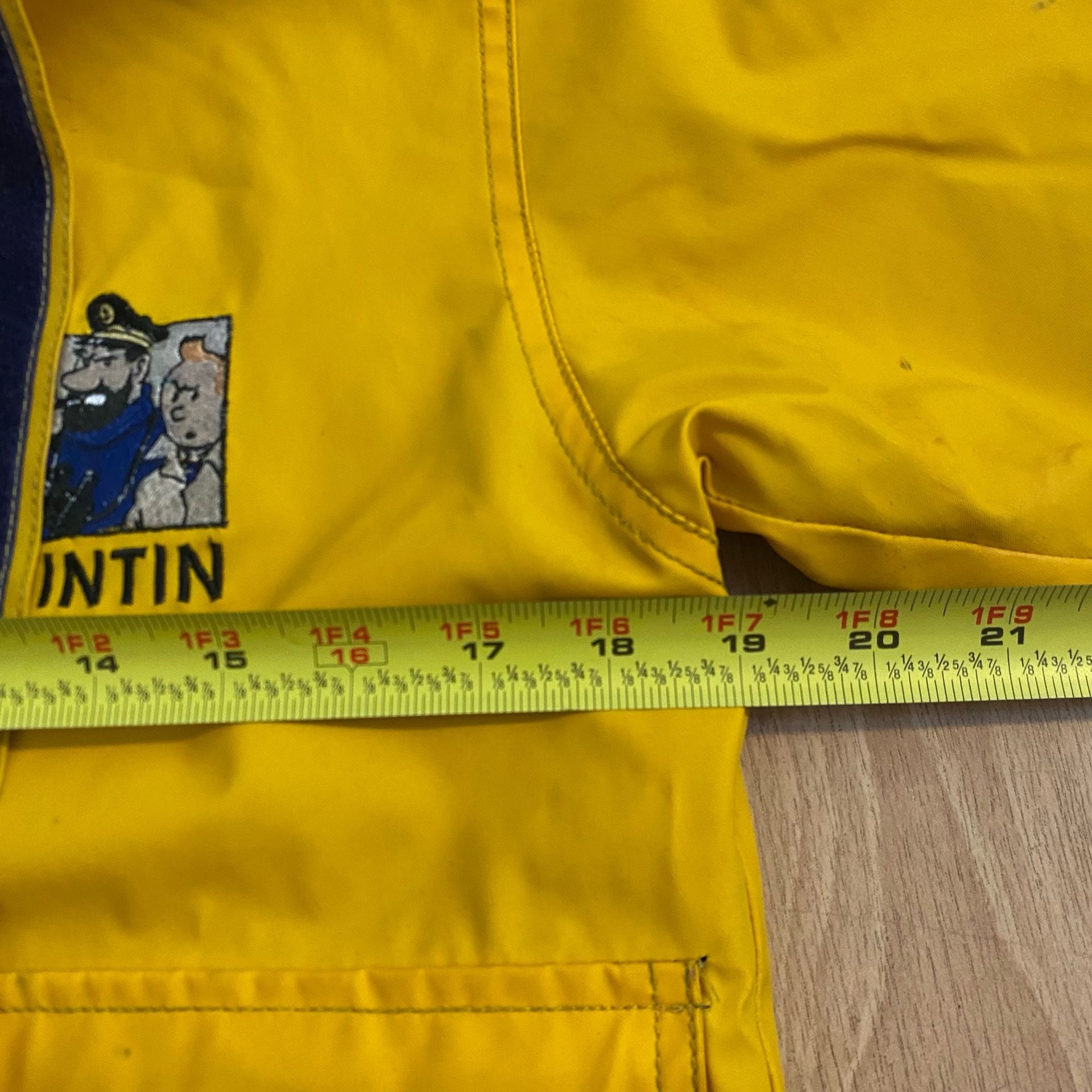 Tintin Yellow Rain Jacket Graphic Logo Outerwear 9