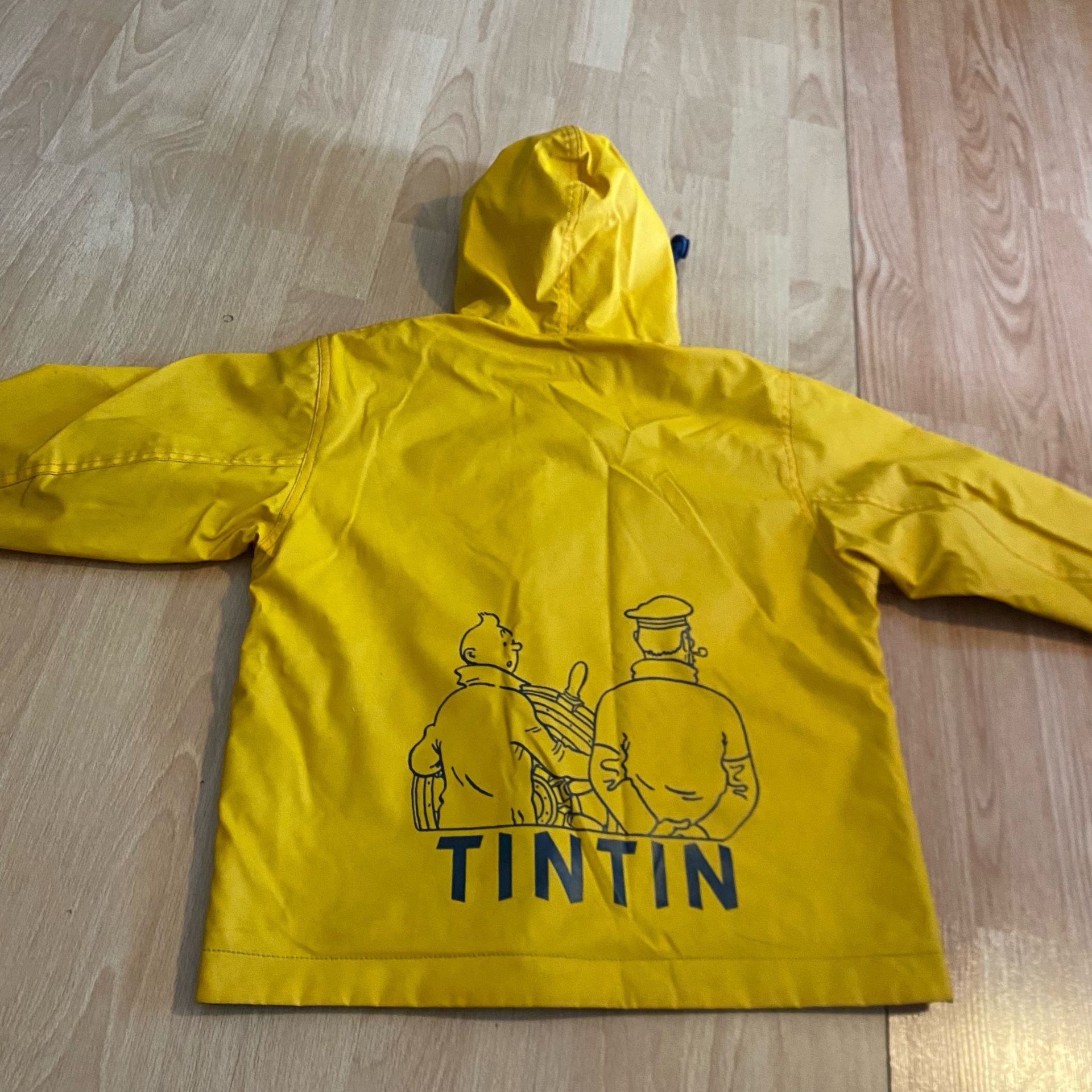 Tintin Yellow Rain Jacket Graphic Logo Outerwear 11