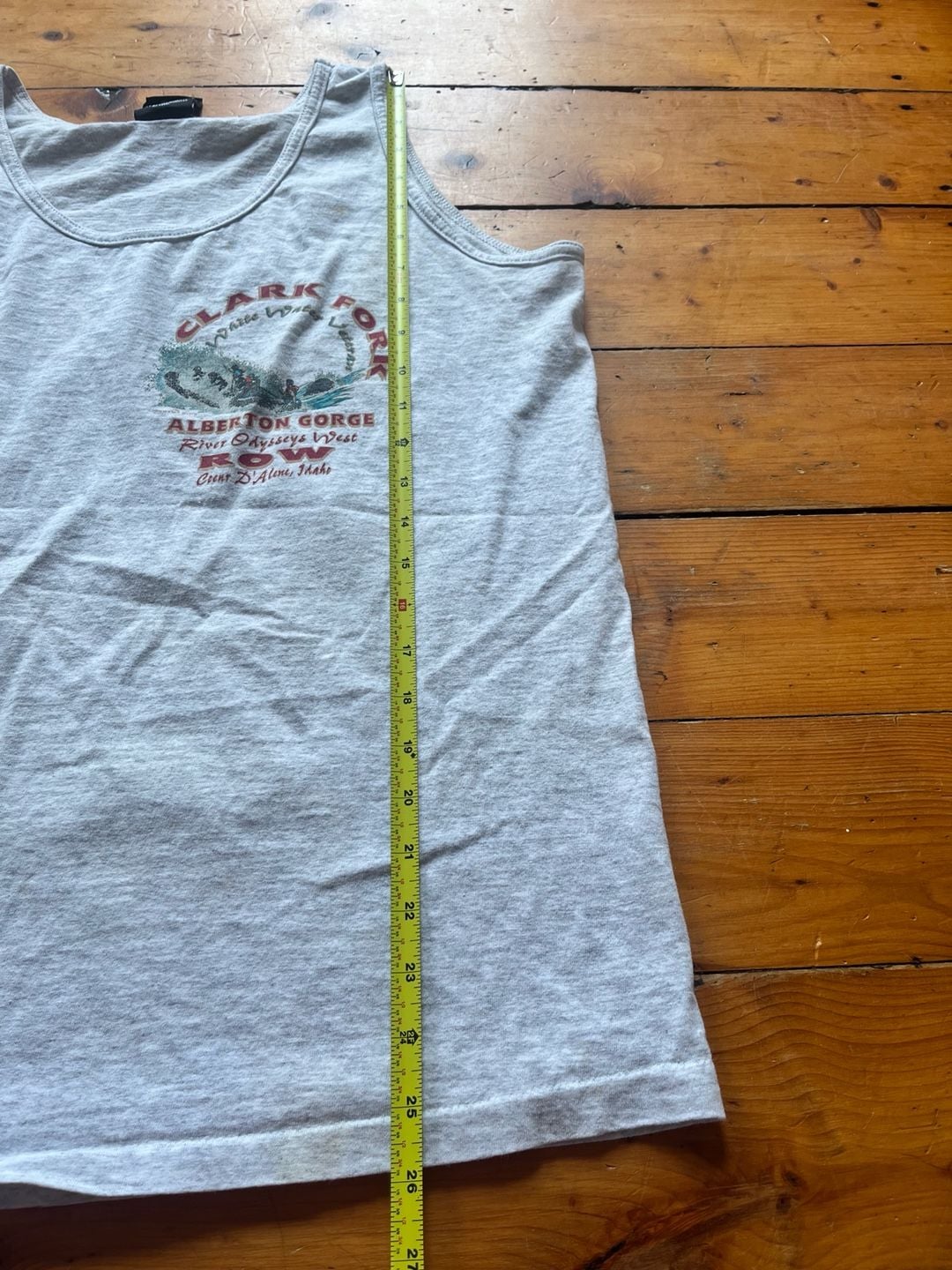 Vtg 90s Signal Sport Clark Fork River Whitewater Tank Top Large Single Stitch 8