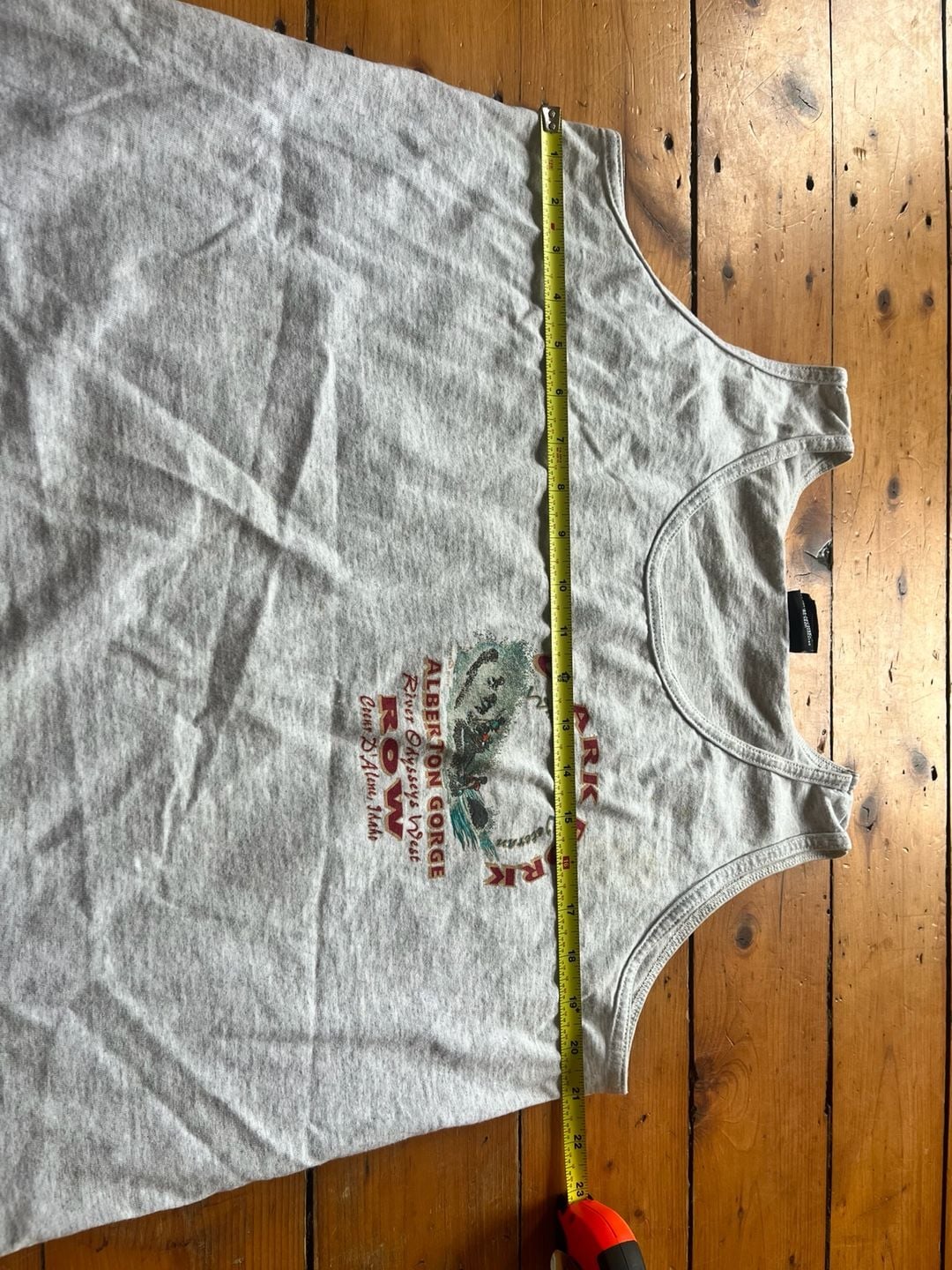 Vtg 90s Signal Sport Clark Fork River Whitewater Tank Top Large Single Stitch 9