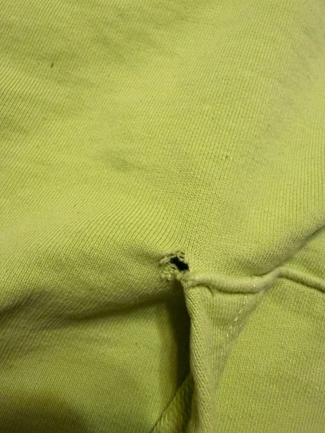 American Eagle Hoodie Size L Lime Green Logo Pullover Sweatshirt 5
