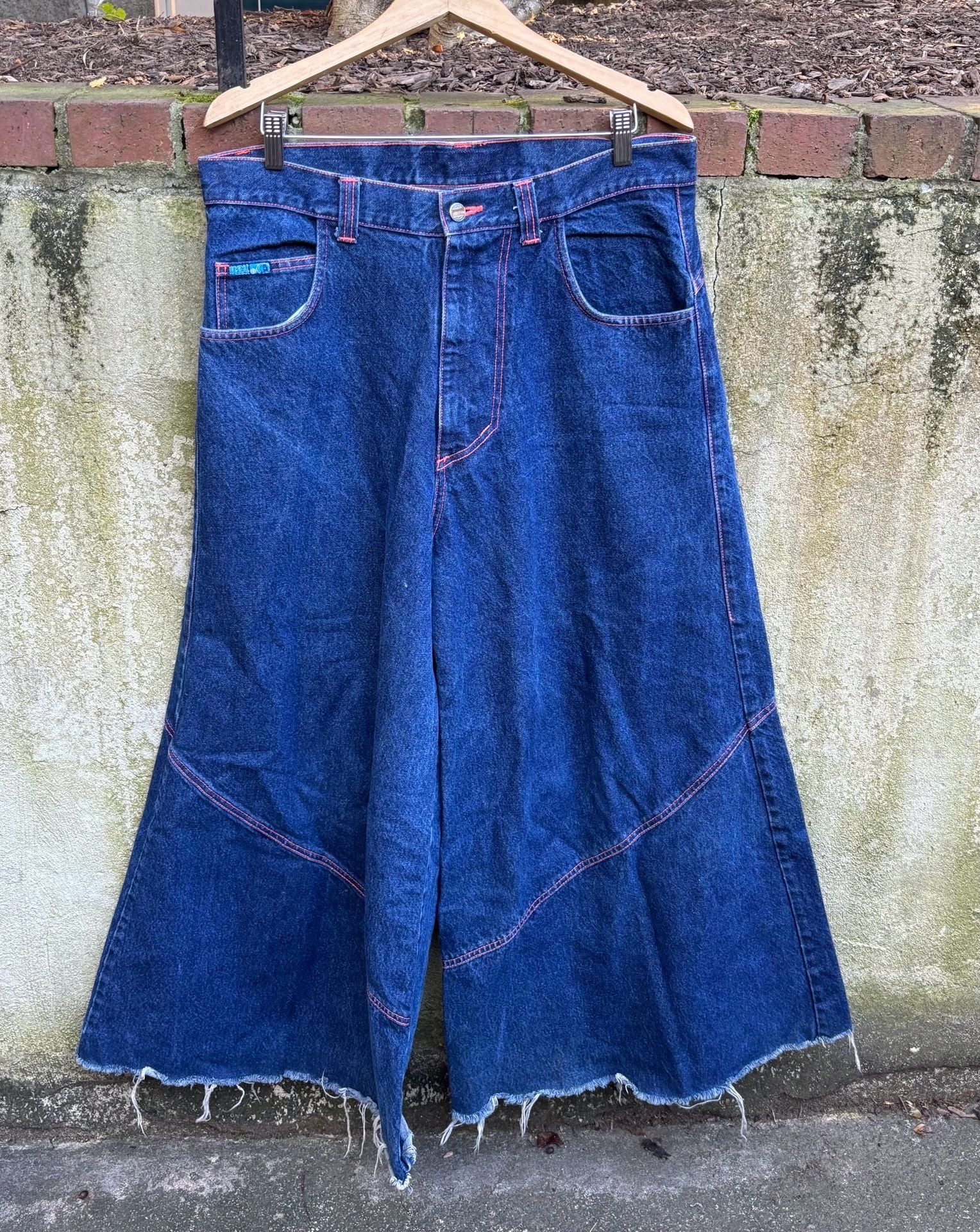 Rare Vintage 90’s Gat 5 Wide Leg Rave Skater Jeans Size 34 2