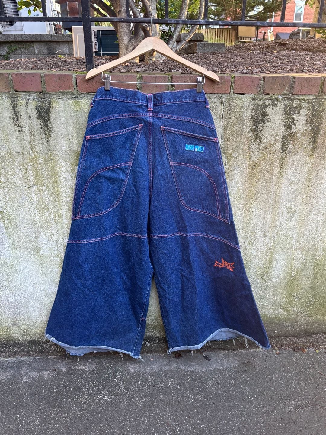 Rare Vintage 90’s Gat 5 Wide Leg Rave Skater Jeans Size 34 4