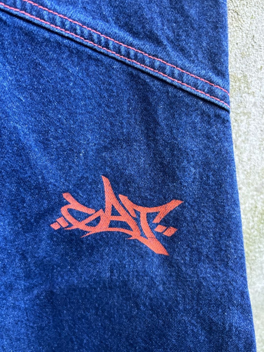Rare Vintage 90’s Gat 5 Wide Leg Rave Skater Jeans Size 34 6