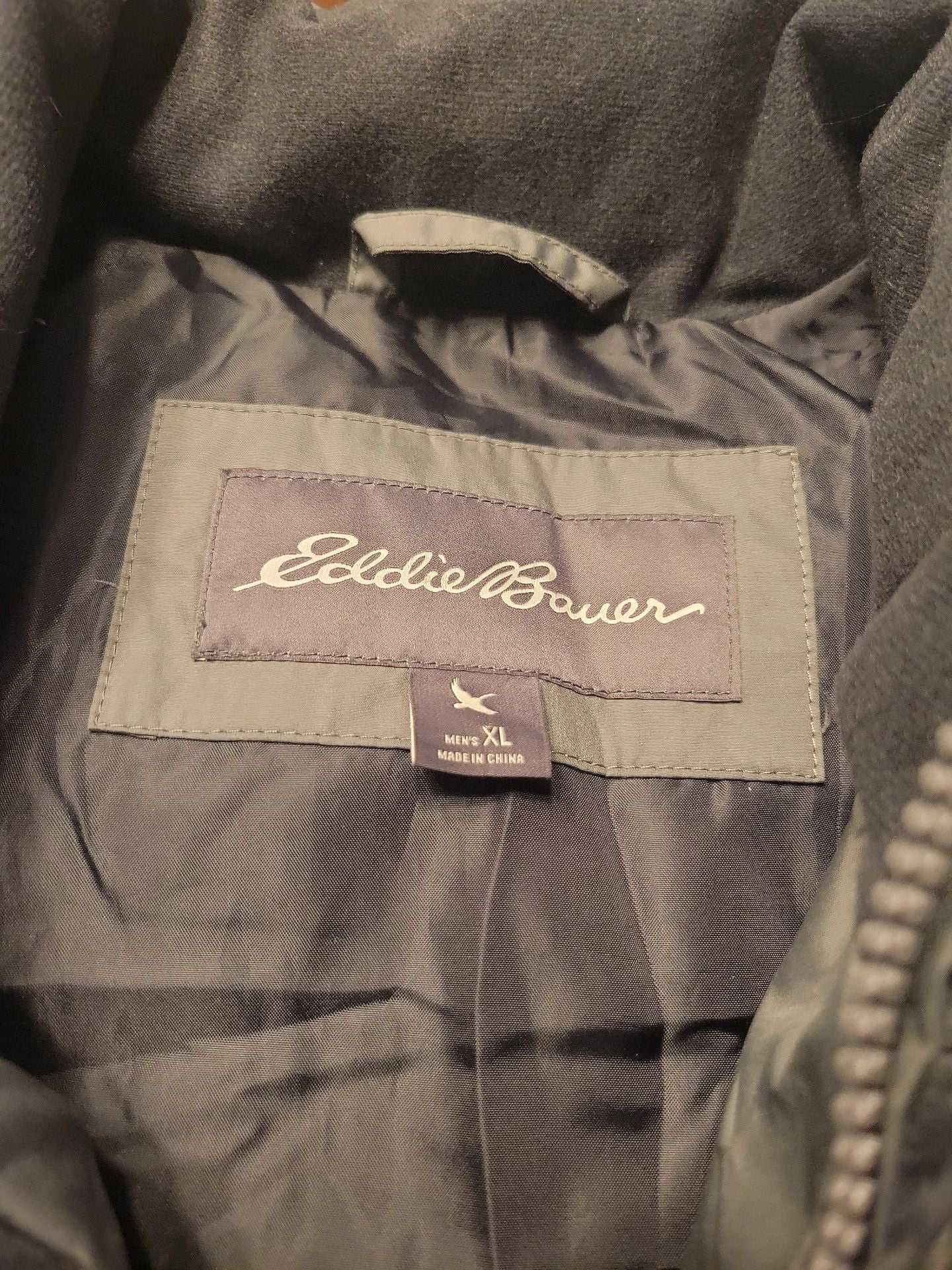 Eddie Bauer Puffer Vest Size XL Gray Full Zip Winter Outerwear 4