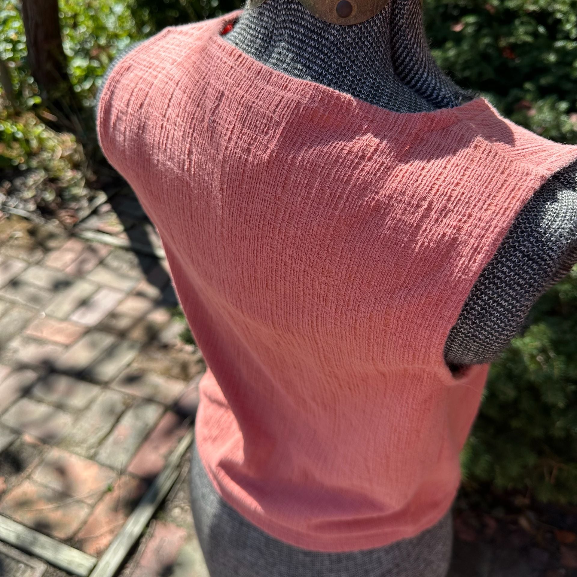 Madewell Texture & Thread Sweet Dahlia Wrap-Tie Tank Top Peach Pink Medium 8