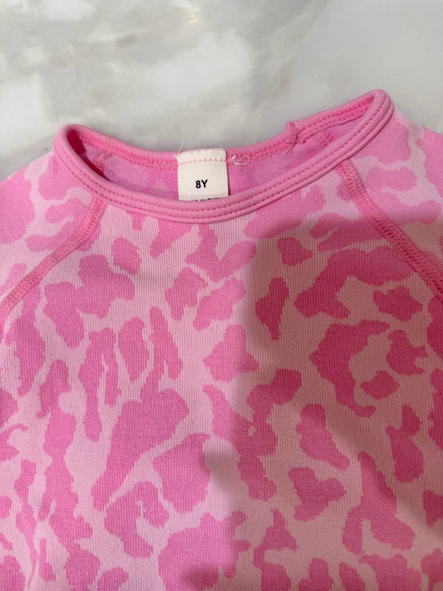 Pink Cheetah Gym Set Size 8Y 2
